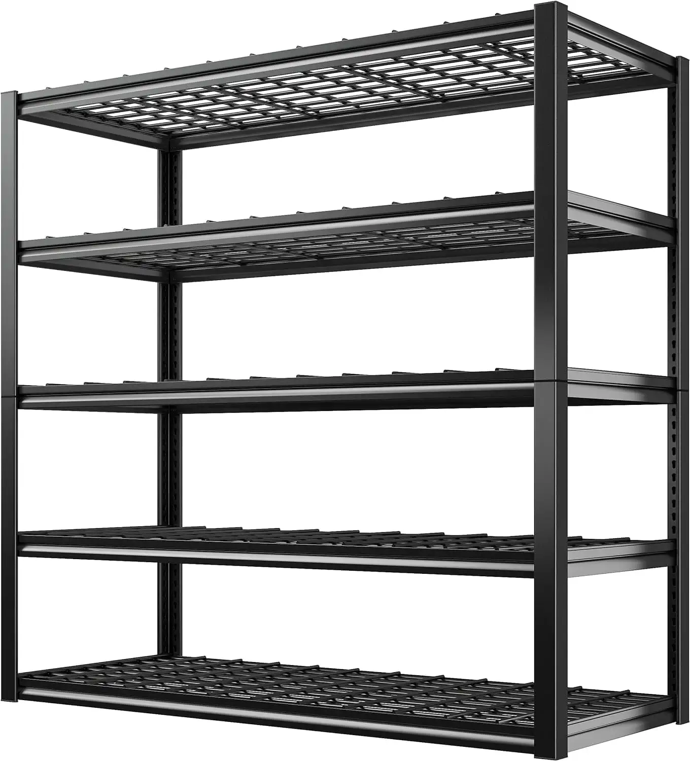 40 W Garage Shelving 2000LBS Heavy Duty Storage Shelves 5 Tier Metal Shelves for Storage Rack Garage Shelf Shelving Units and Storage Shelves Pantry Industrial Shelves. 72 Hx40''Wx17.8''D