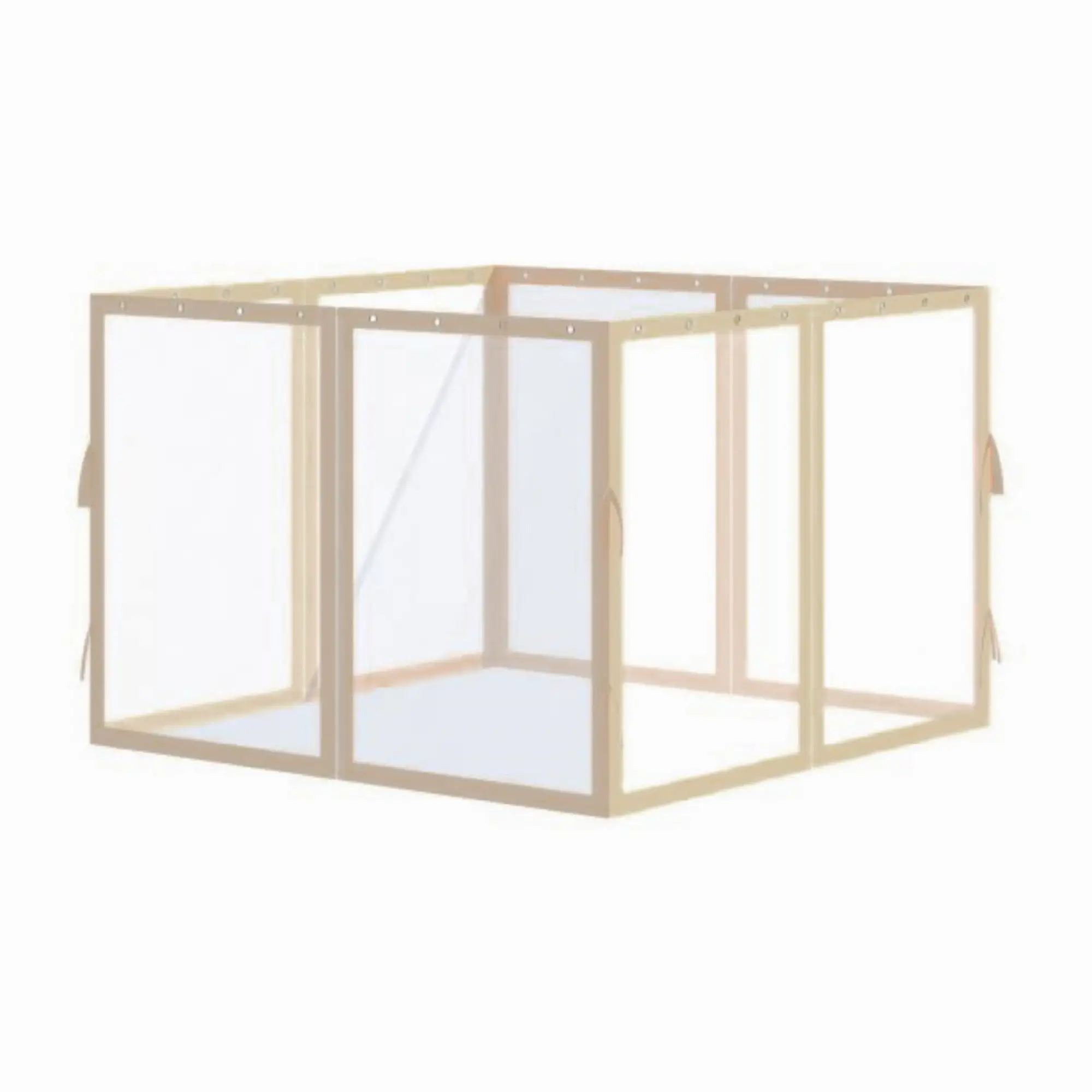 Unique Choice 10x10 Ft Gazebo Mesh Screen Replacement Mosquito Netting with Zippers.Beige