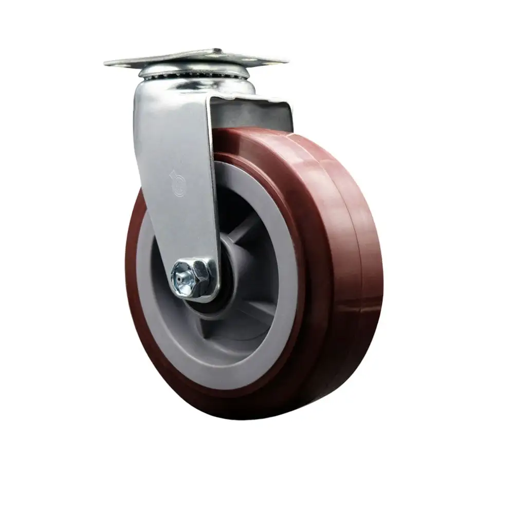 461C6P C6P Metro 6 Inch Swivel Caster - Fits Metro Shelving Units - Heavy Duty Replacement - Polyurethane Wheel - Service Caster Brand