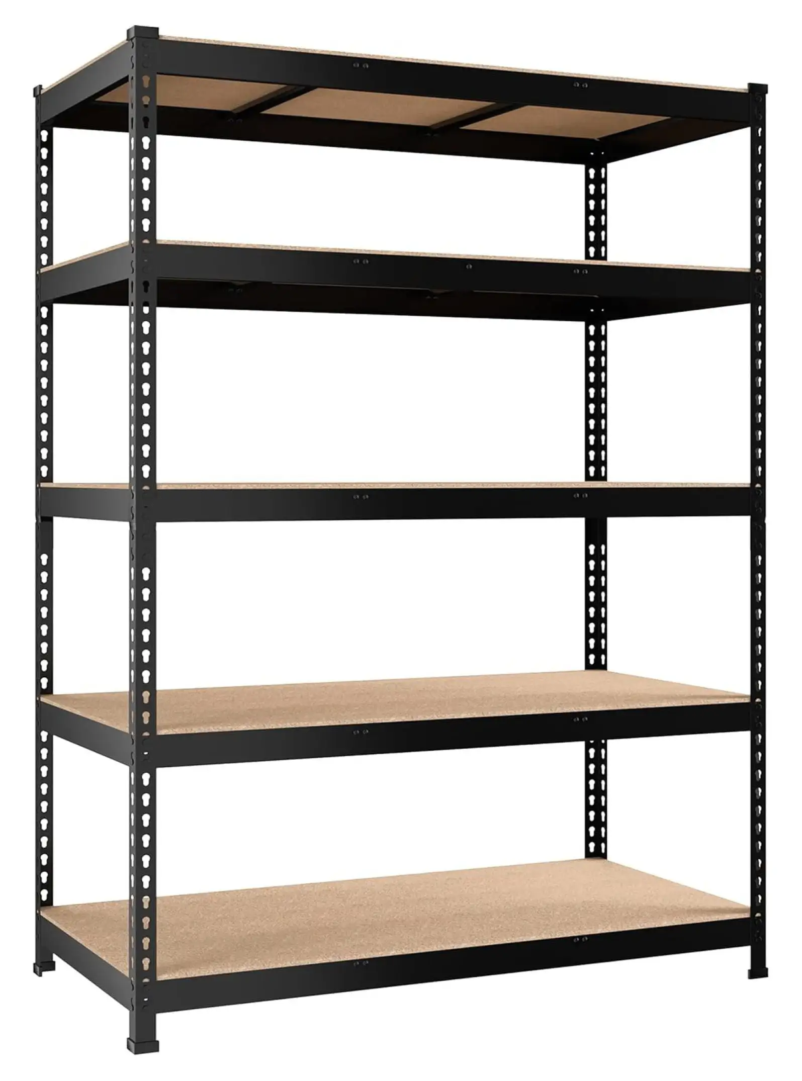 47 W x 23.6 D x 71 H Large Heavy Duty Storage Shelves - 5 Tier Adjustable Garage Storage Shelving. Metal Storage Utility Rack Shelf Unit for Warehouse Pantry Closet Kitchen. Black