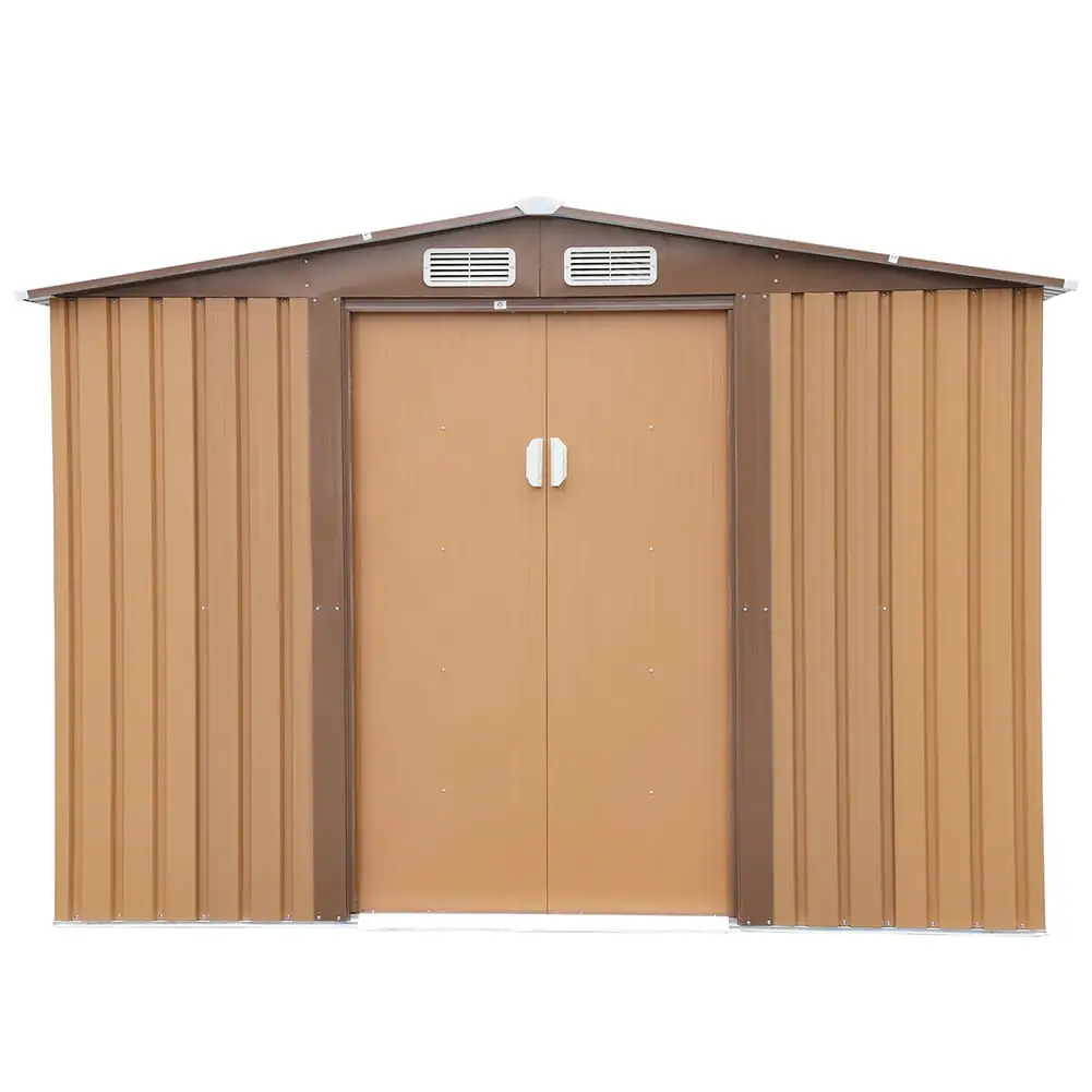 Topcobe 8' x 8' ft Large Outdoor Storage Shed Kit ?C Perfect to Store Patio Furniture. Garden Tools. Bike Accessories. and Lawn Mower. Coffee