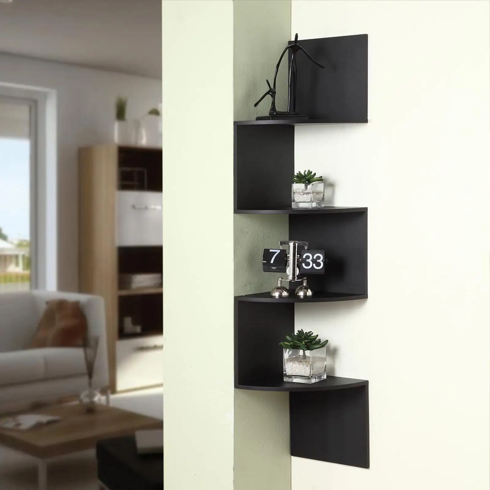 4D Concepts Hanging Corner Storage - Black