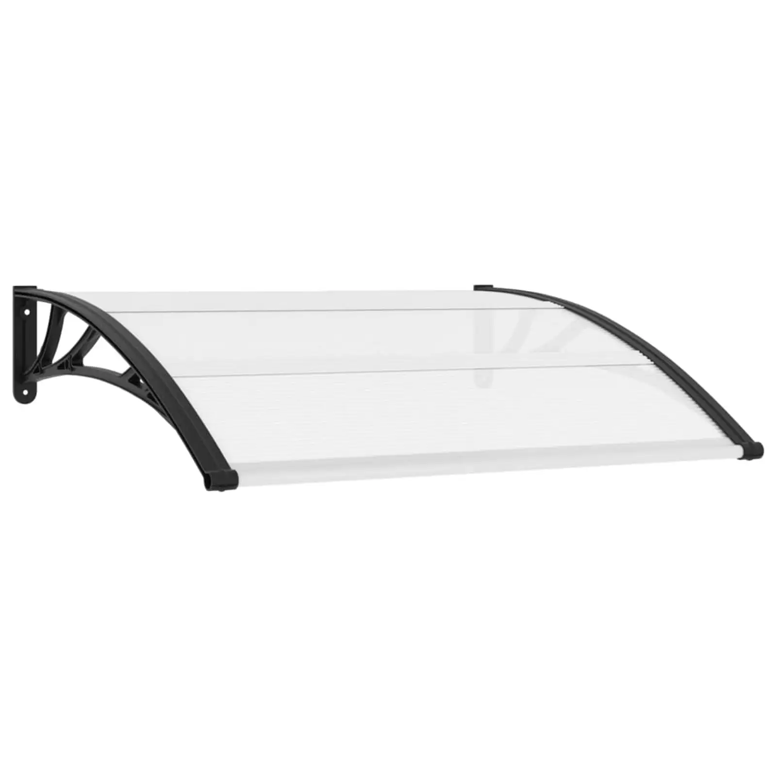 Carevas Door Canopy Black and Transparent 47.2x31.5 PC