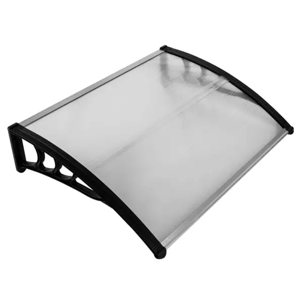 SALE CLEARANCE HT-100 x 80 Household Application Door & Window Rain Cover Eaves Canopy White & Black Bracket