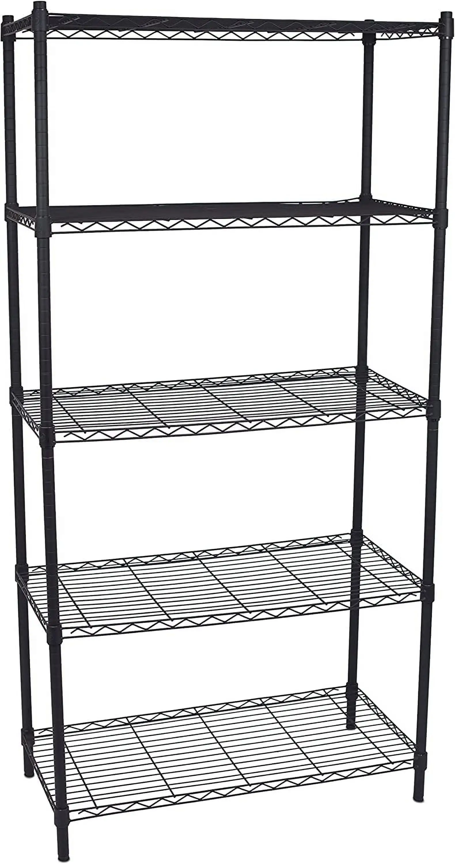 5-Shelf Adjustable Wire Shelving | 200 lbs. per Shelf | Heavy Duty Storage Shelving | Wire Rack Organizer | 36 W x 18 D x 72 H