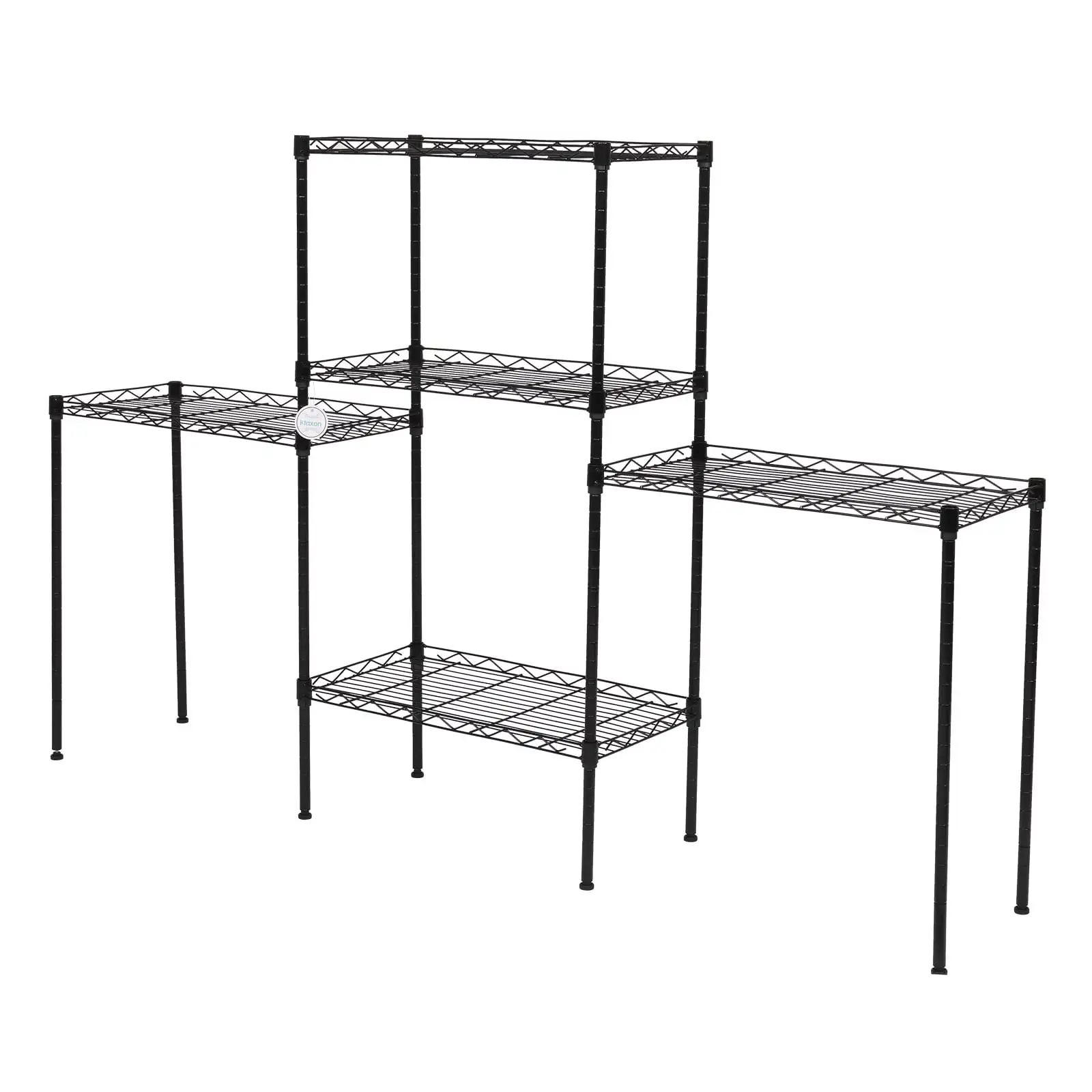 5-Tier Changeable Wire Shelving Unit Metal Storage Rack Cabinet. Heavy Duty Shelving Unit Floor Standing Carbon Steel Storage Shelf for Closet Kitchen Laundry Garage