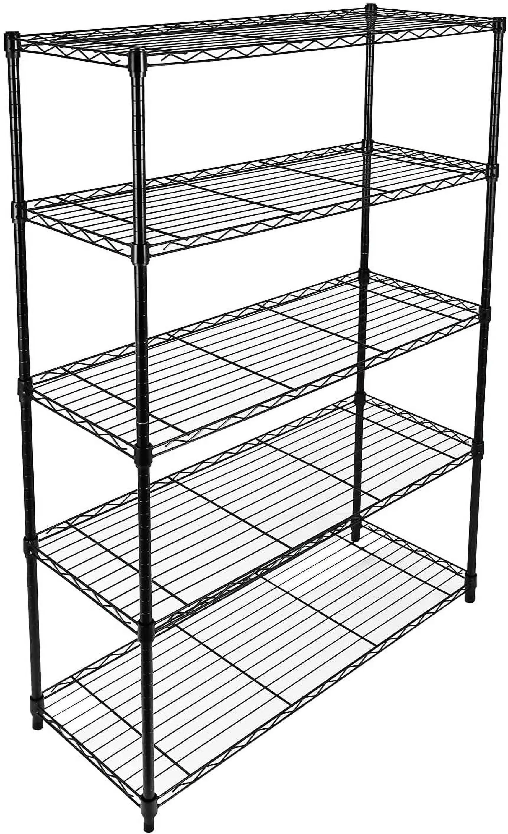 5-Tier Heavy Duty Storage Shelving Unit 1250Lb Capacity.Black.36Lx14Wx60H Inch