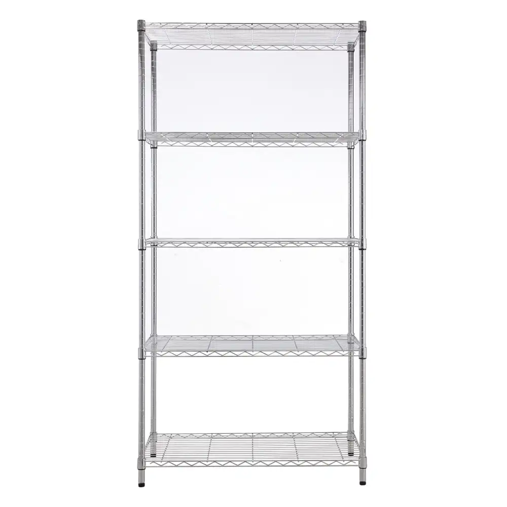 5 tier chrome utility wire shelving unit 14x36x72in