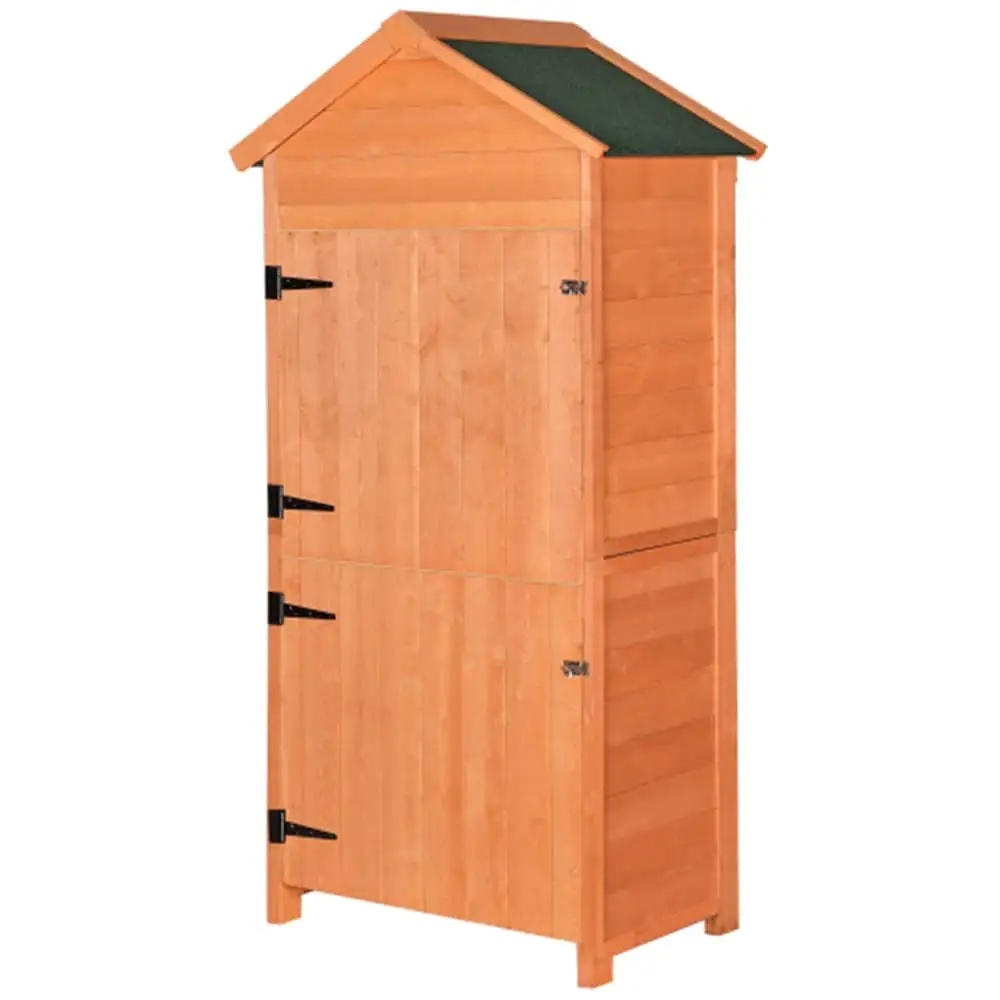 Adrinfly Outdoor Wooden Storage Shed. Garden Lockable Storage Sheds. Weatherproof Tool Storage Cabinet with Doors. Suitable for Outdoor Areas Such as Gardens. Lawns and Backyards