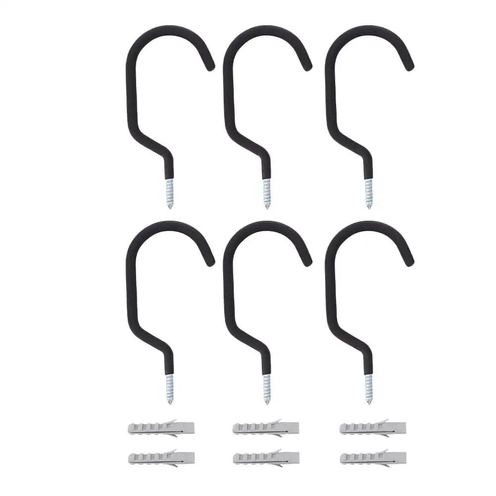 6 Pcs Bike Hook Heavy Duty Clothes Rack Garage Organization Hooks Wall Utility Hook Bicycles Hook