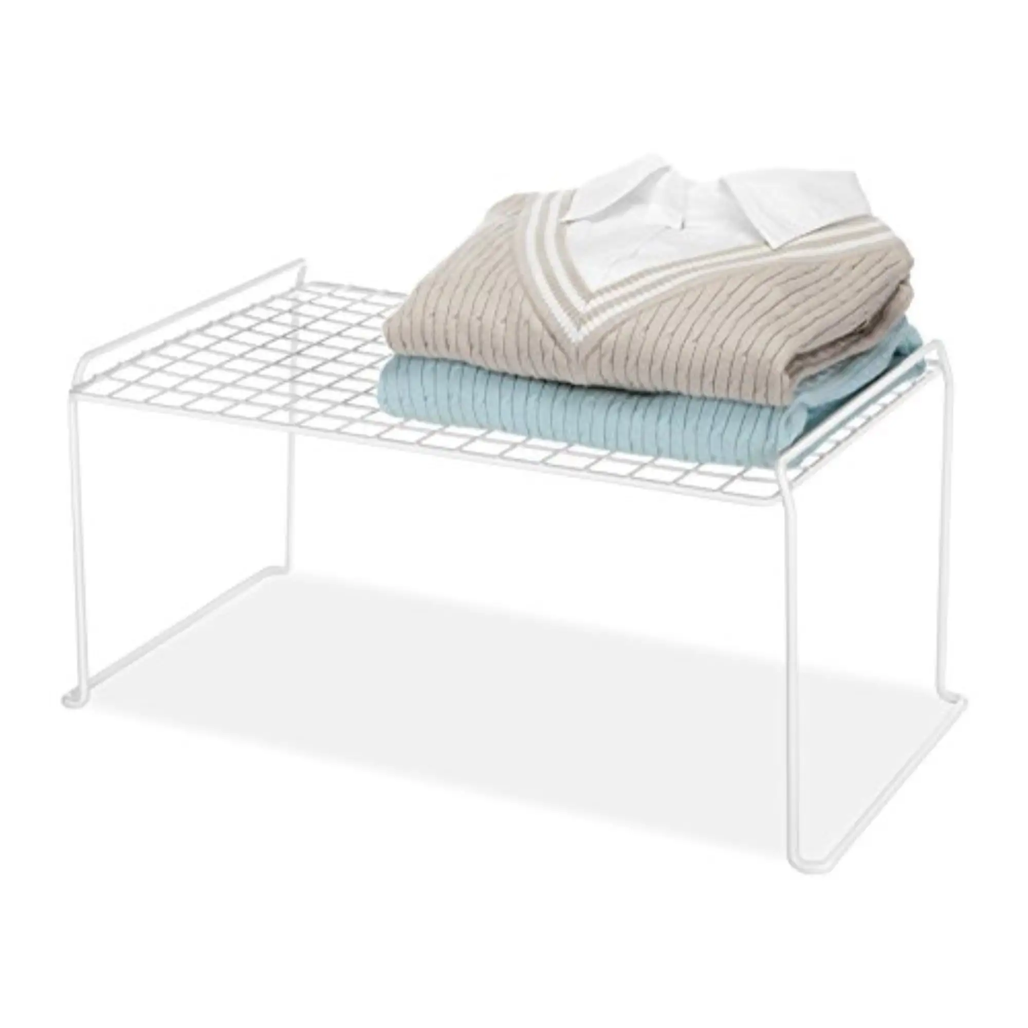 6030788 STACKABLE SHELF WHT 9H Whitmor 9 in. H X 20 in. W X 12 in. L White Stackable Shelf