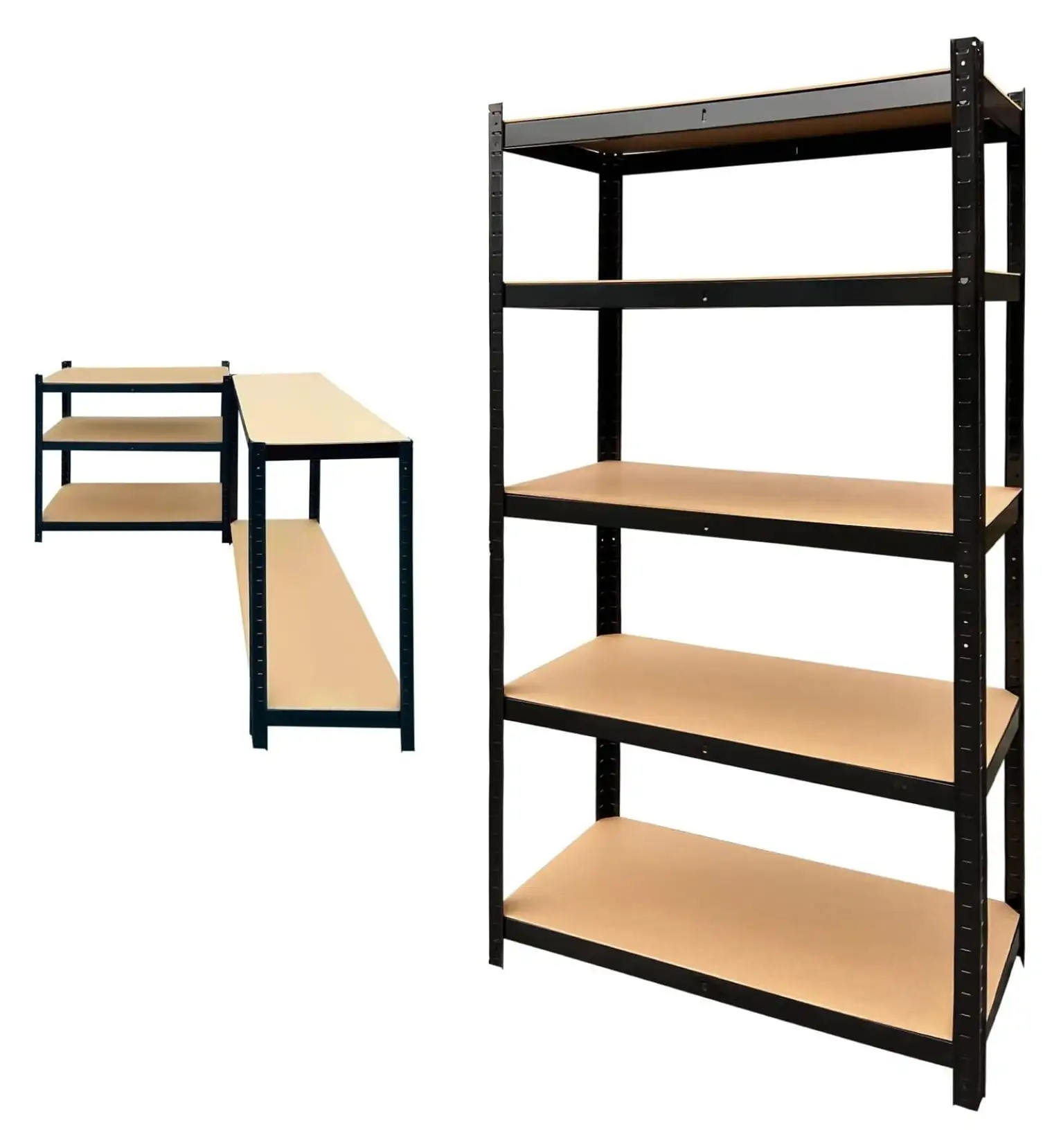 66 Storage Shelves. Heavy Duty Steel Frame 5-Tier Garage Shelving Unit. Metal Multi-Use Storage Rack for Home/Office/Dormitory/Garage. Adjustable Height Bolt- Easy Installation. Black