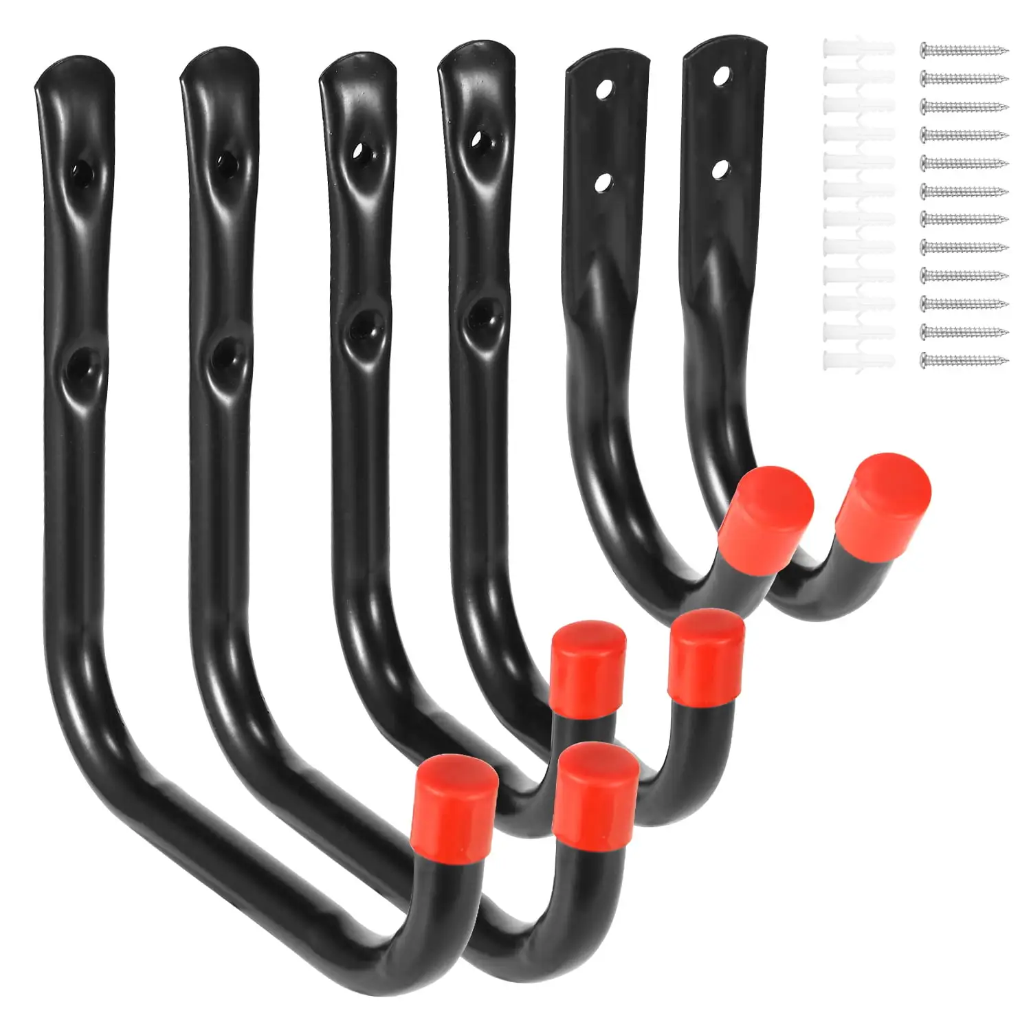 6Pcs Garage Storage Hooks Heavy Duty Load Bike Bicycle Wall Hanger Hooks for Garage Basement Shop