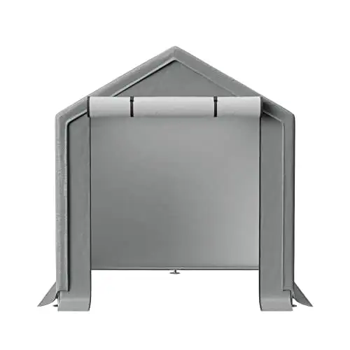 6x6 ft Outdoor Storage Shelter with Zipper Door. Portable Garages Shelters. Waterproof and UV Resistant Carport Shed for . Motorcycle ATV. Lawn Mowers (6x6 FT)