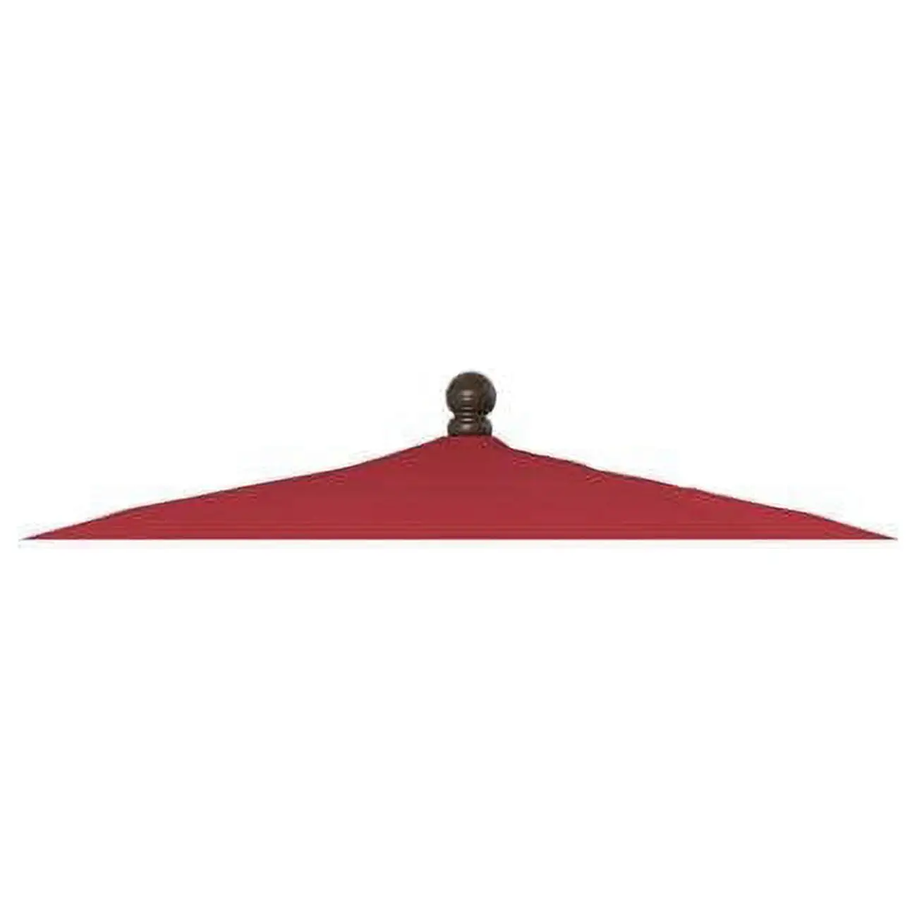 7.5 ft. 6 Rib Crank Champagne Bronze Hex Garden Umbrella with Red Vinyl Coated Weave Canopy