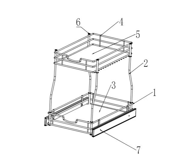 2 Layer Wire Slide Rack Basket-Chrome