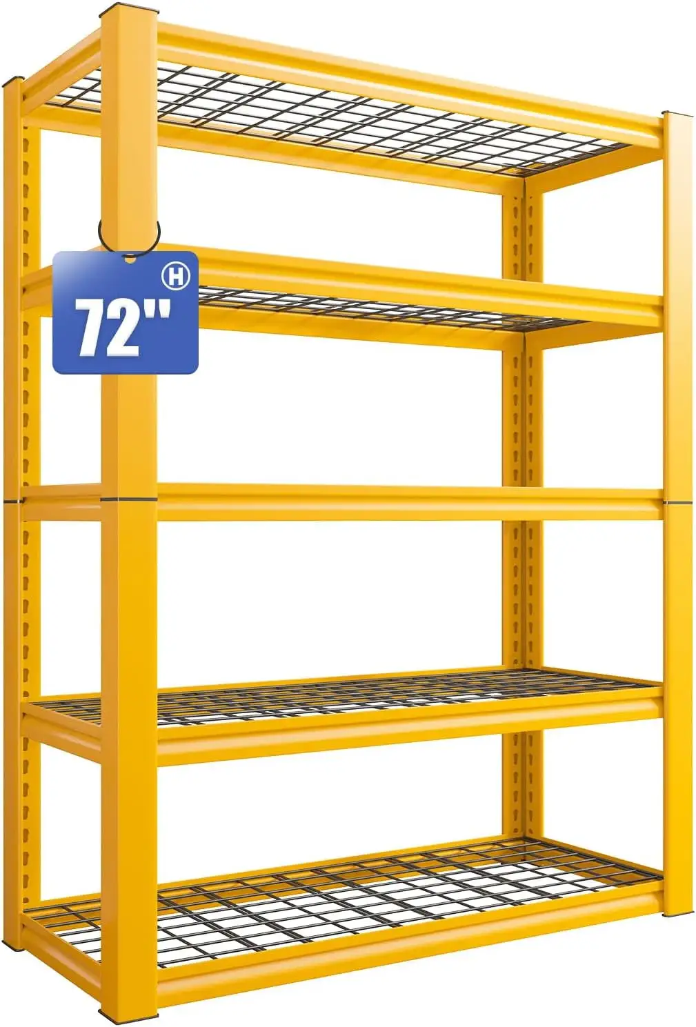 72''H Garage Shelving Heavy Duty Loads 2000 LBS Garage Storage Shelves Heavy Duty Shelving 5 Tier Adjustable Metal Shelves for Storage Rack Industrial Shelving Utility Shelf.72 HX35.5 WX16 D