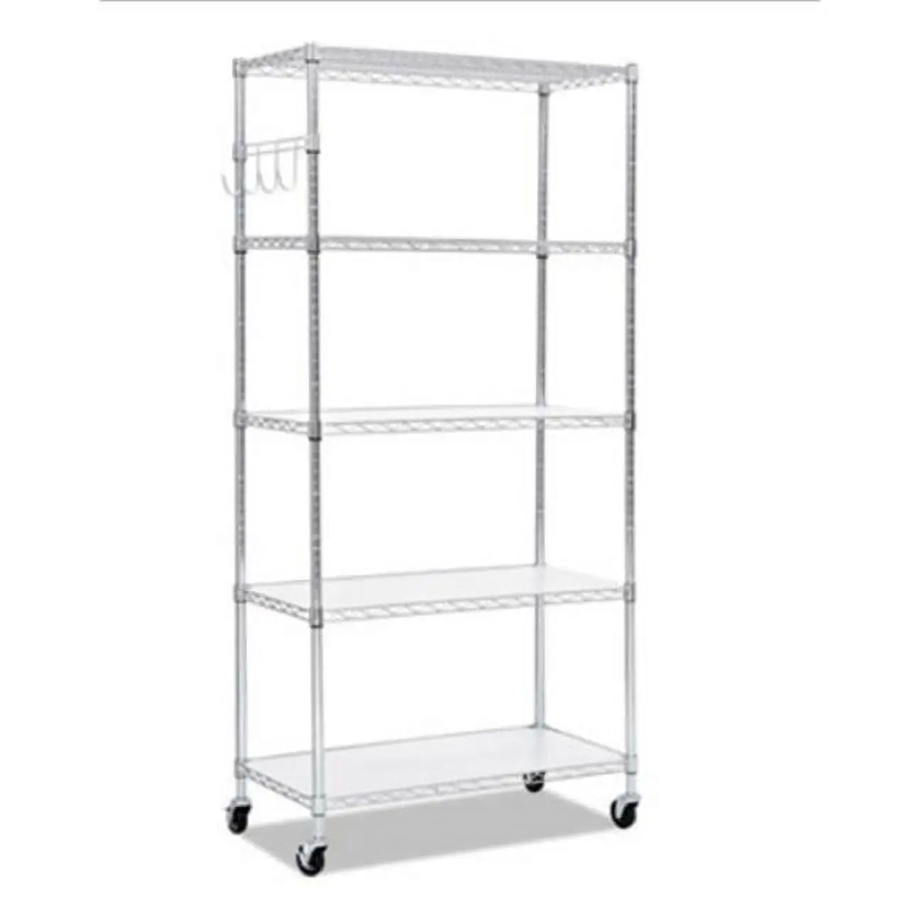 72 x 36 x 18 in. 5-Shelf Wire Shelving Kit. Silver