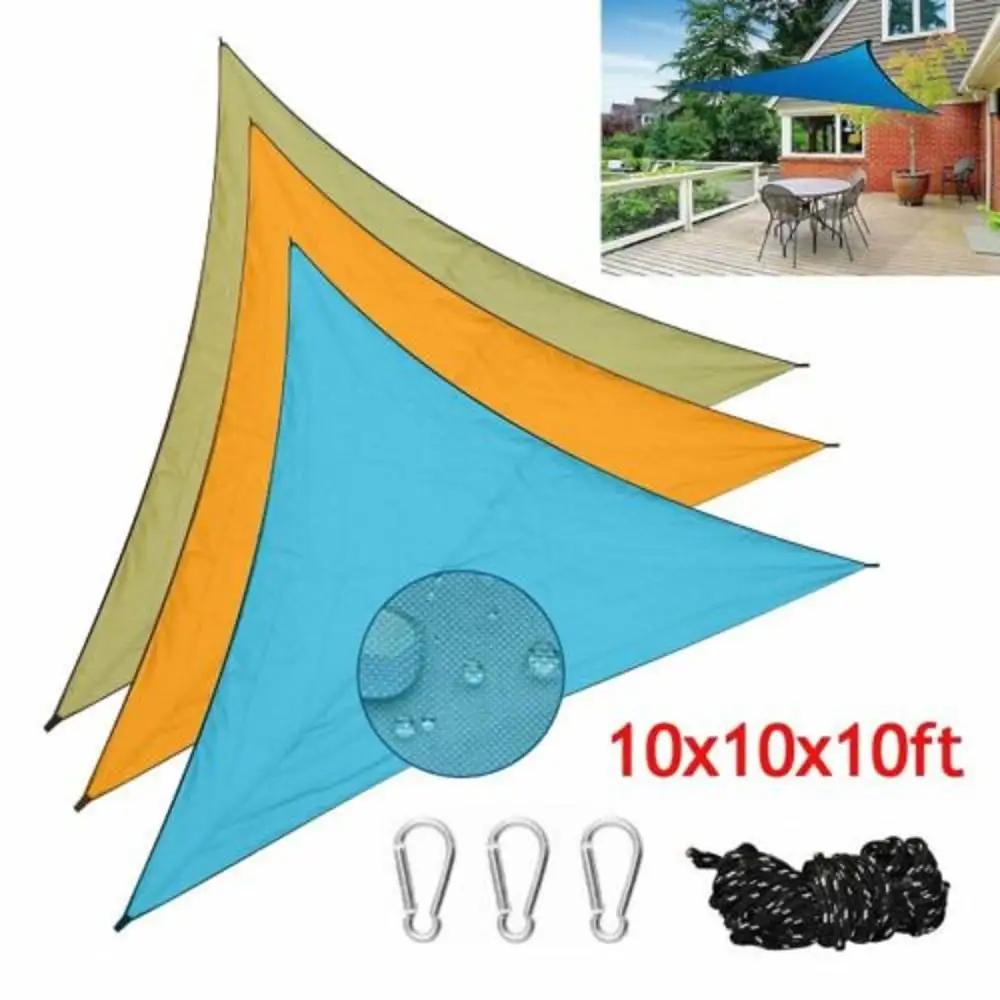 Sun Shade Sail Garden Patio Awning Canopy Waterproof UV Triangle Cover Outdoor. Blue