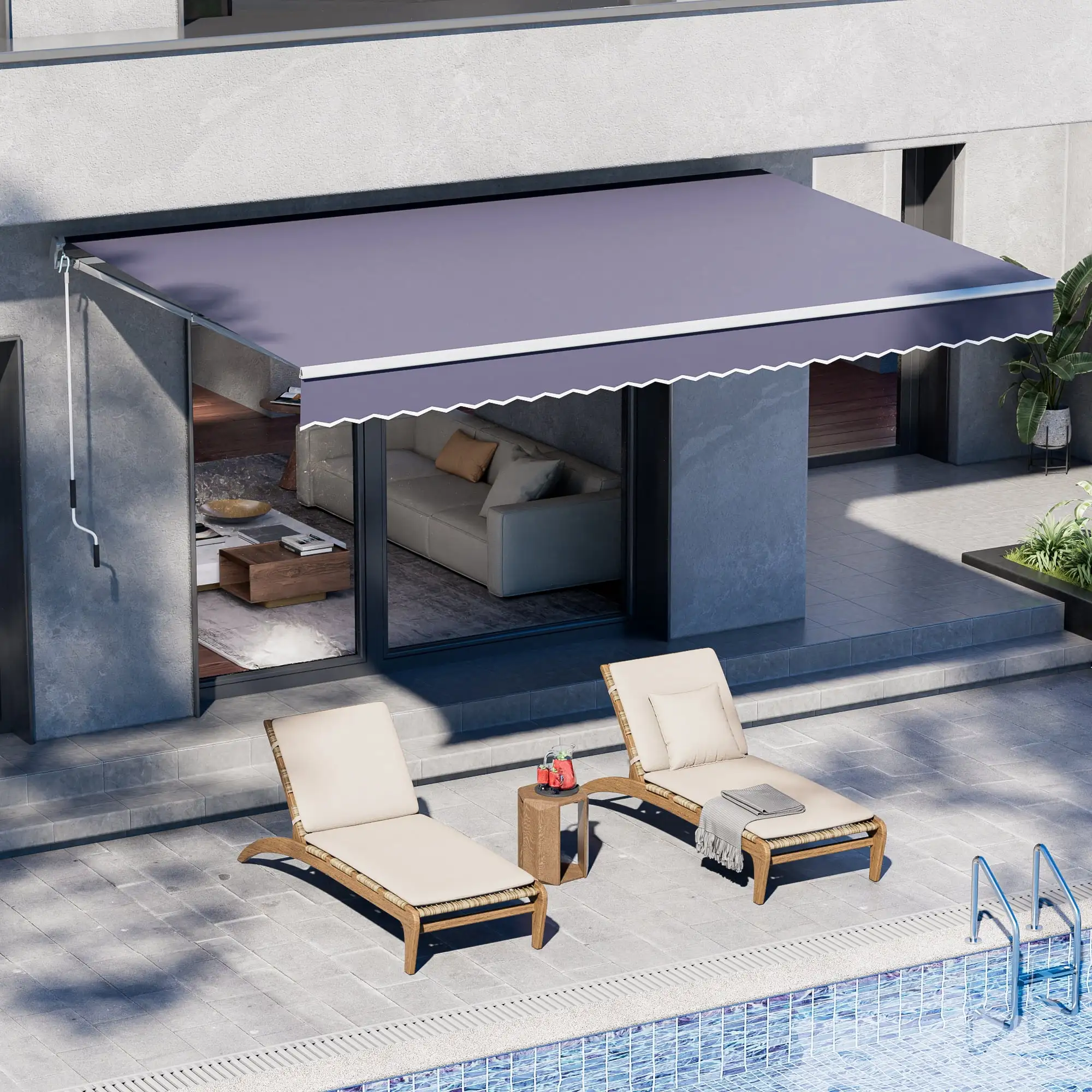 8.2'x6.5' Patio Awning Retractable