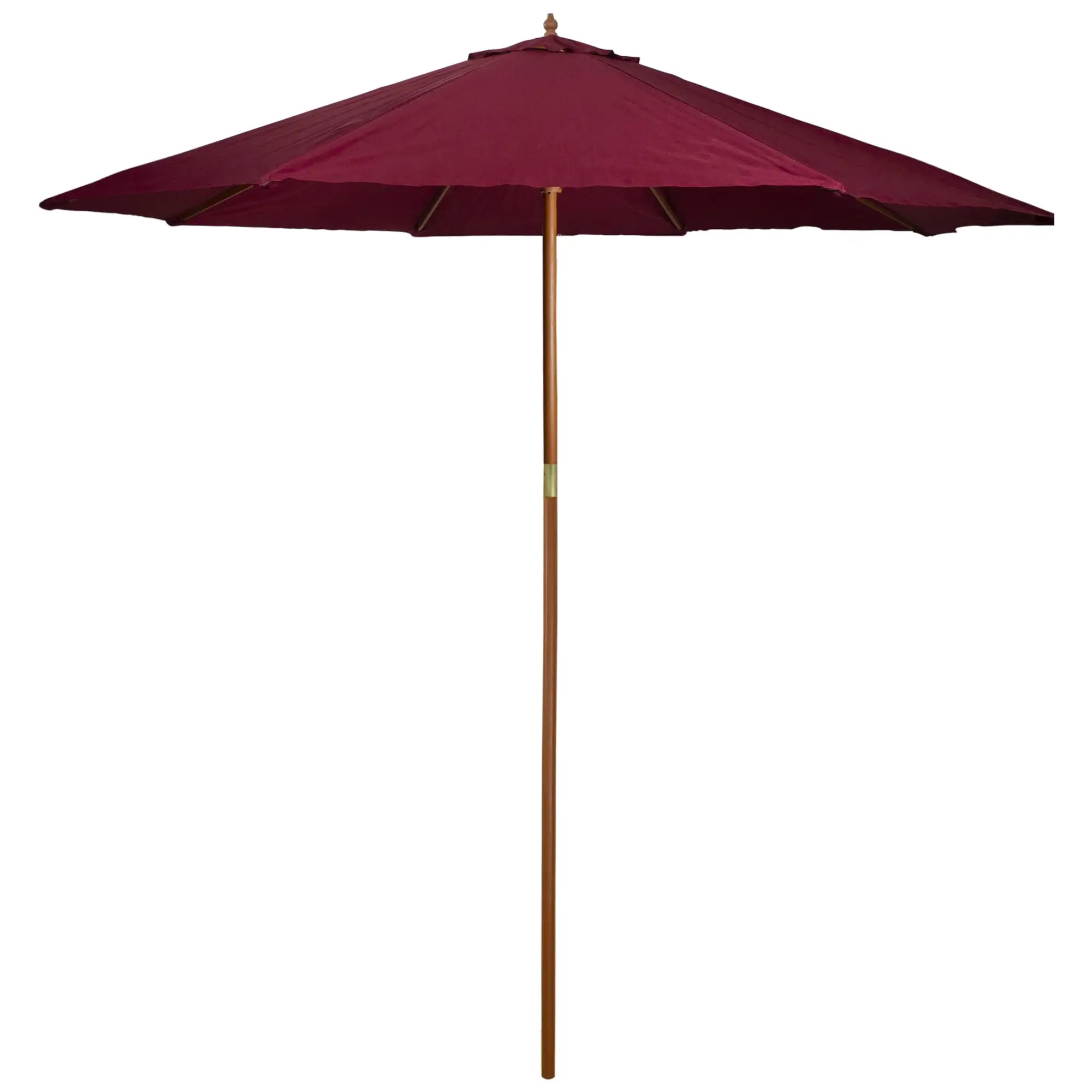 8.5ft Outdoor Patio Market Umbrella with Wooden Pole Burgundy