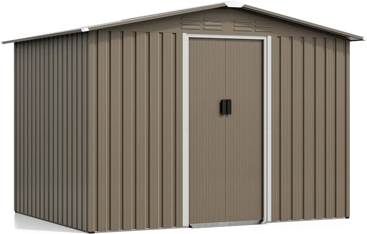 8 X 6Ft Outdoor Storage Shed Waterproof. Large Garden Tool Shed With Air Vents And Lockable Sliding Door. Shed Storage House. Metal Shed Outdoor Storage For Garden. Patio. Backyard. Lawn