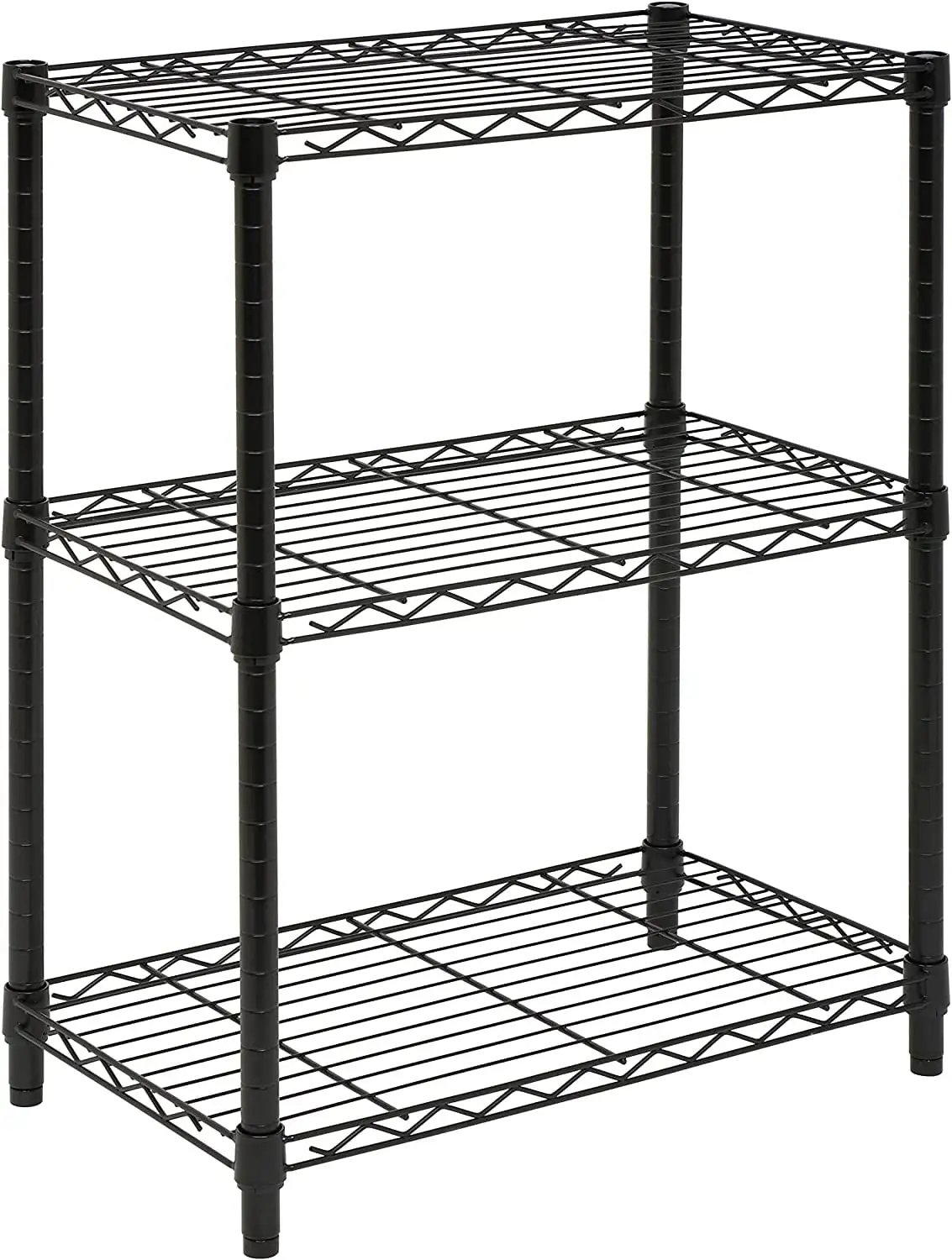 3-Tier Heavy Duty Adjustable Shelving Unit. Black