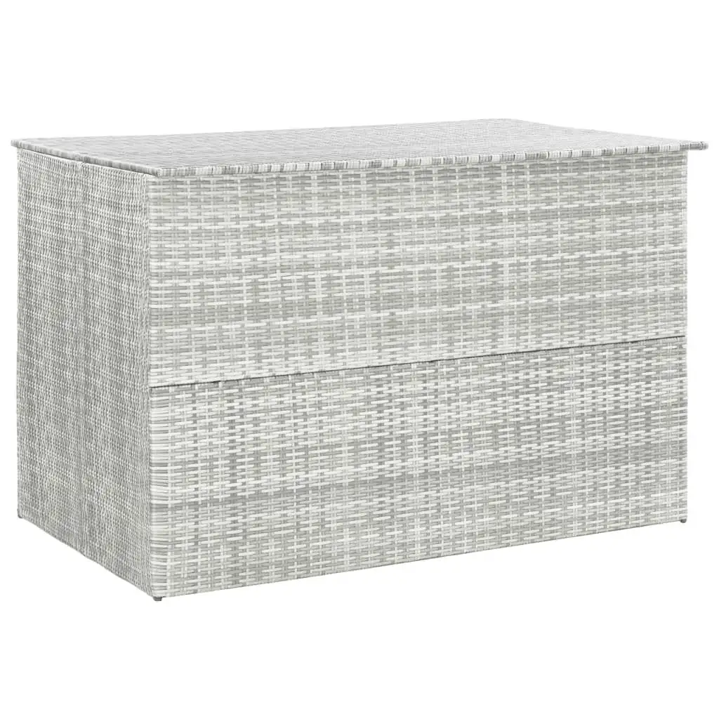 vidaXL Patio Storage Box Light Gray 59.1x39.4x39.4 Poly Rattan