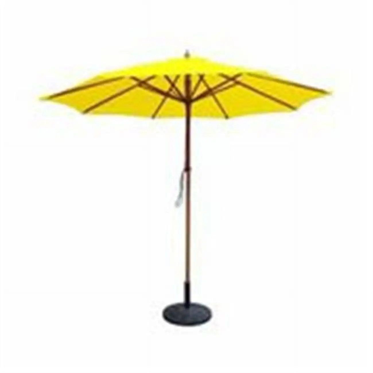 9 Ft. Wood Market Umbrella - Yellow