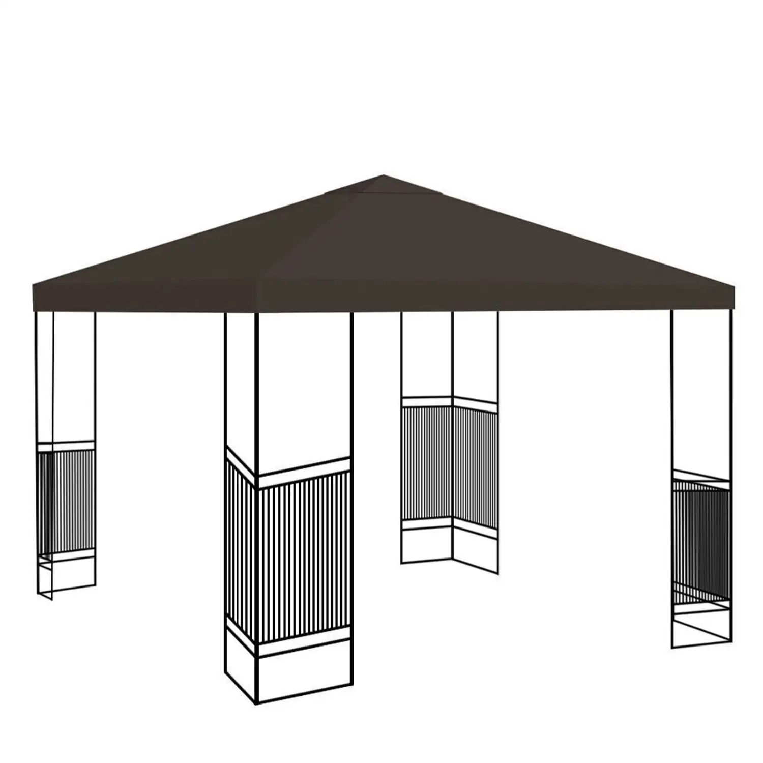 Replacement Canopy Top Cover for 10'X10' Gazebo for Outdoor Garden Patio Pavilion Sunshade