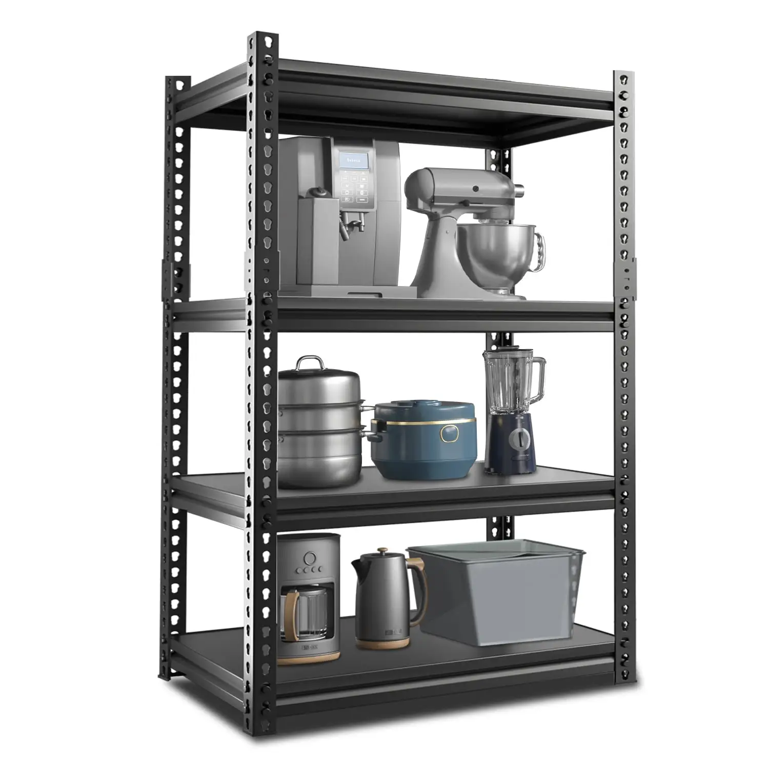 ABORON Storage Shelves.4 Tier Adjustable Garage Storage Shelving. Heavy Duty Metal Storage Utility Rack Shelf Unit for Warehouse Pantry Closet Kitchen. 32 x 16 x 63