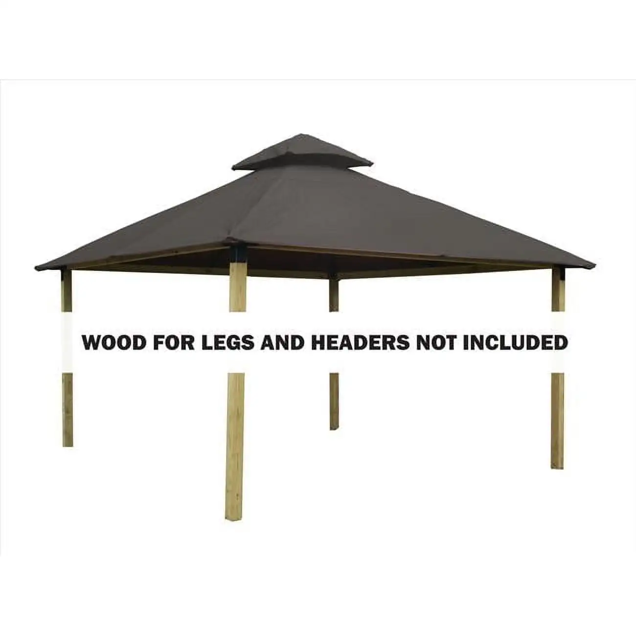 ACACIA AGOK14- TAUPE 14 sq. ft. Gazebo Roof Framing & Mounting Kit with Taupe Outdura Canopy