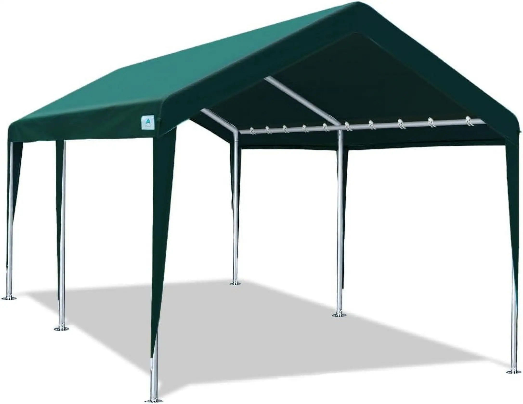 ADVANCE OUTDOOR Adjustable 10x20 ft Heavy Duty Carport Car Canopy Garage Boat Shelter Party Tent. Adjustable Height from 9.5 ft to 11 ft. Green