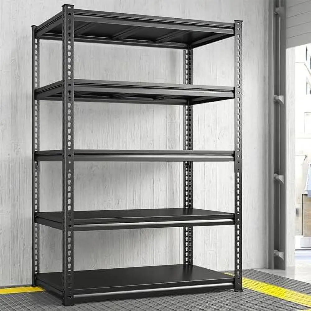 AEFRGHS 72"H Garage Shelving Load 2000 Lbs Garage Shelves Heavy Duty Shelving 5-Tier Adjustable Garage Shelves Sturdy Metal Shelves for Garage Industrial Shelving 72"H x36"