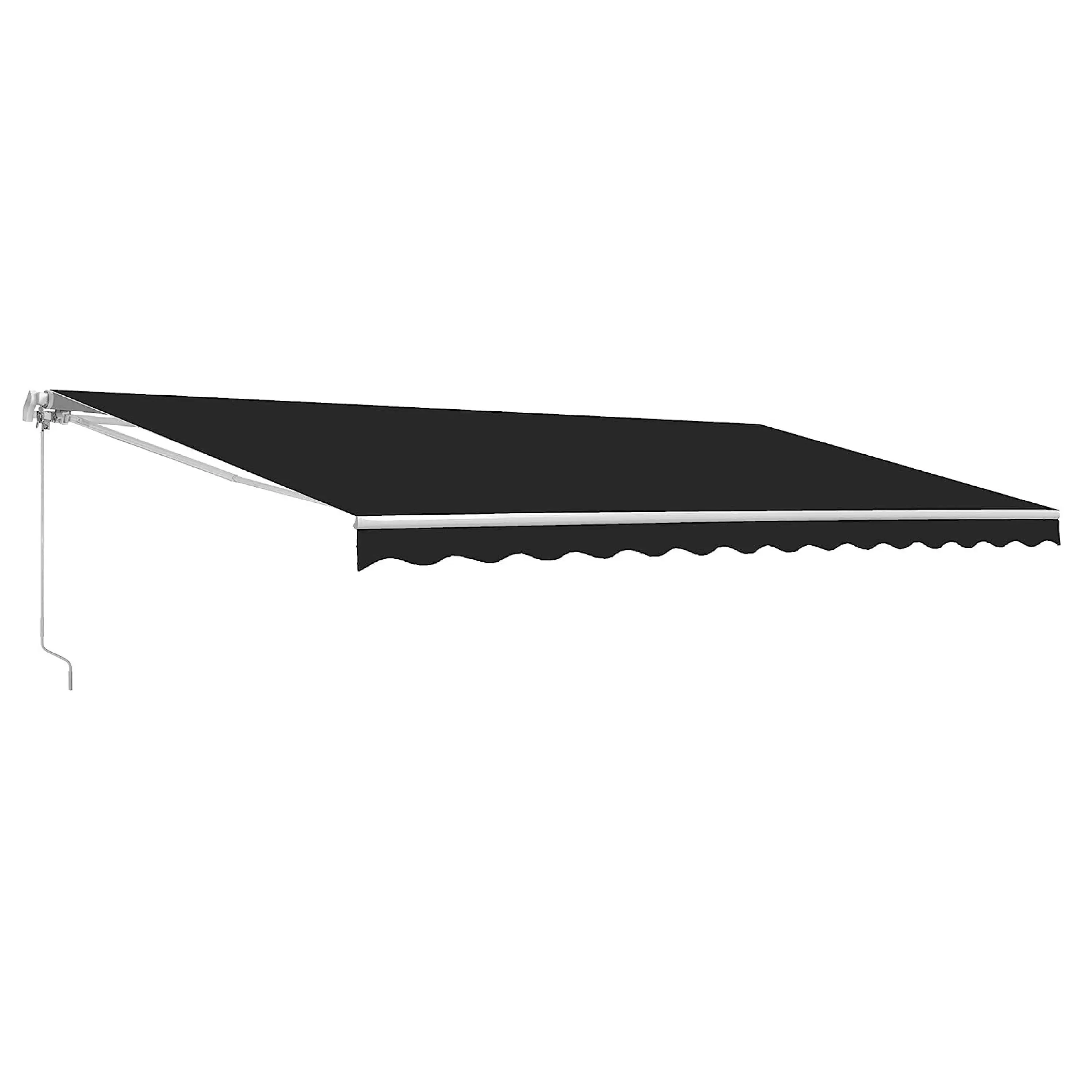 ALEKO 13' x 10' Black Motorized Retractable Patio Awning Sunshade