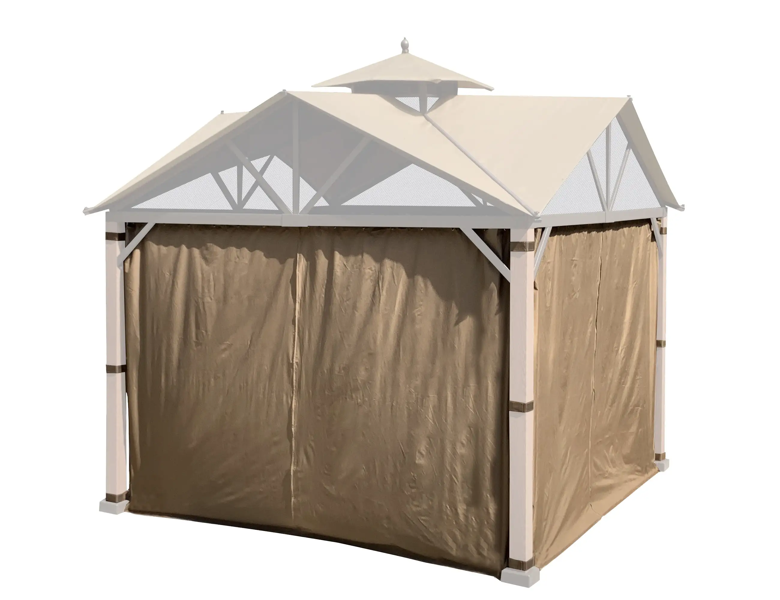 APEX GARDEN 10' x 10' Privacy Curtain Set for The Lowe's Style Selections Gazebo Model #TPGAZ2307