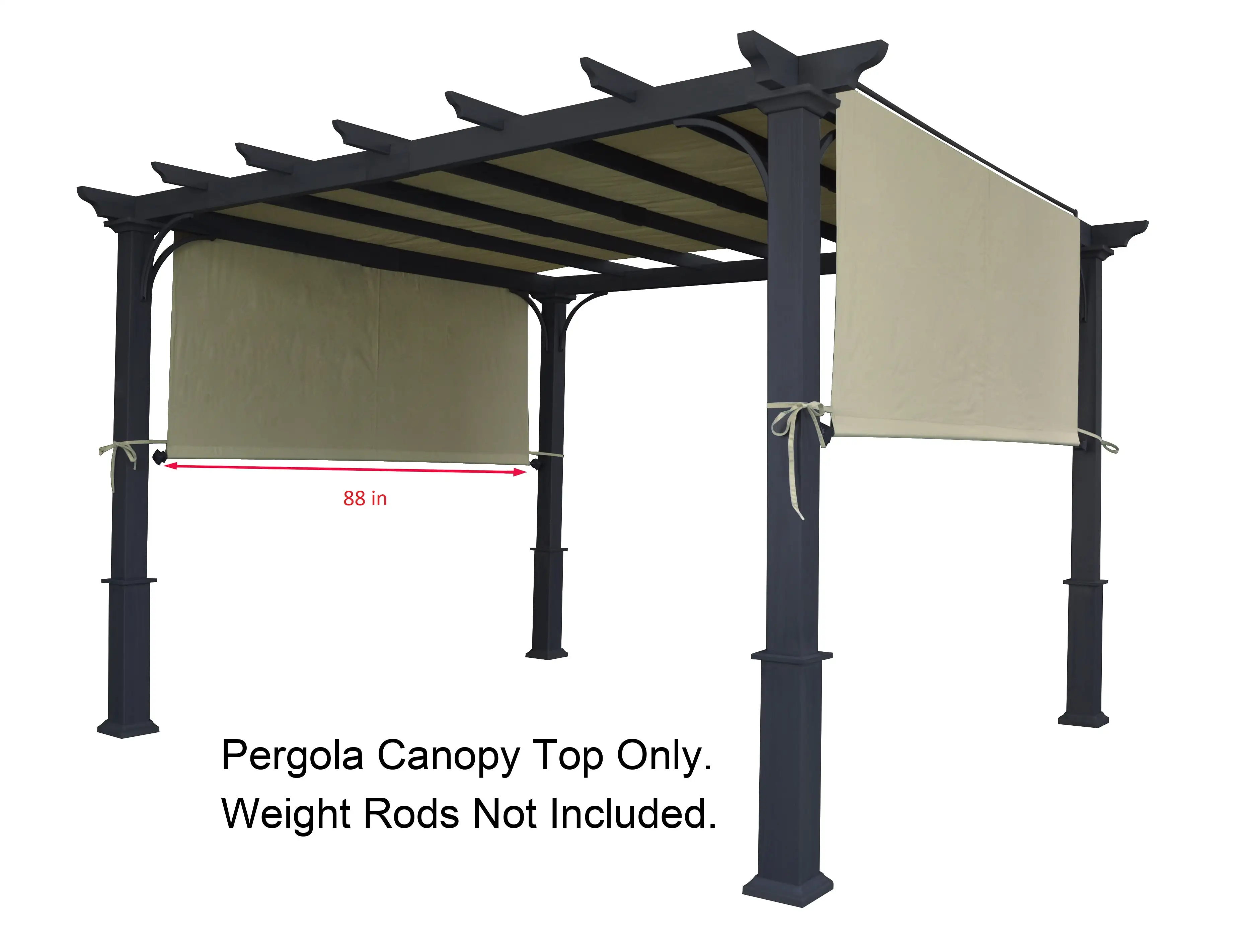 APEX GARDEN Replacement Pergola Canopy Top for 8' x 10' Pergola (Size: 194 x 88)