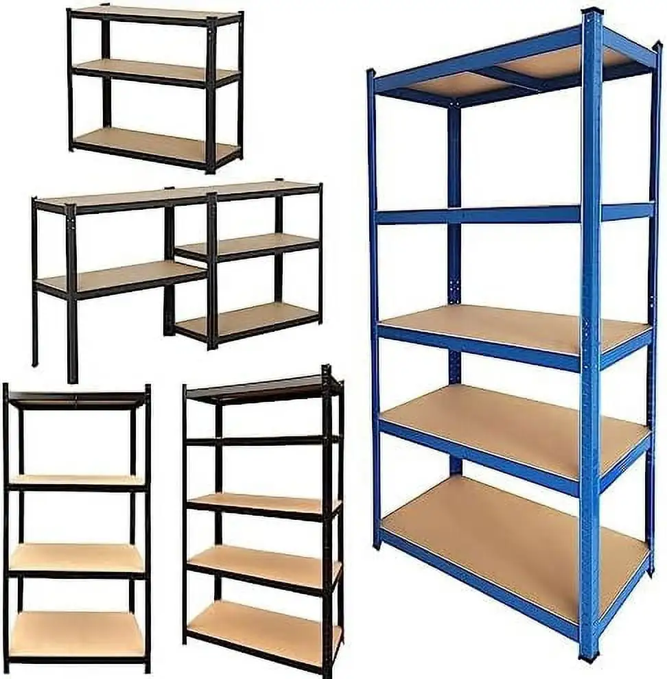 ASDRFYU Garage Shelving Workshop Racking 5 Tier Boltless Garage Shelving Unit Adjustable Metal Shelving Racking Unit for for Home Workshop Shed Office 875KG Capacity 40Lx20Wx78H Inch