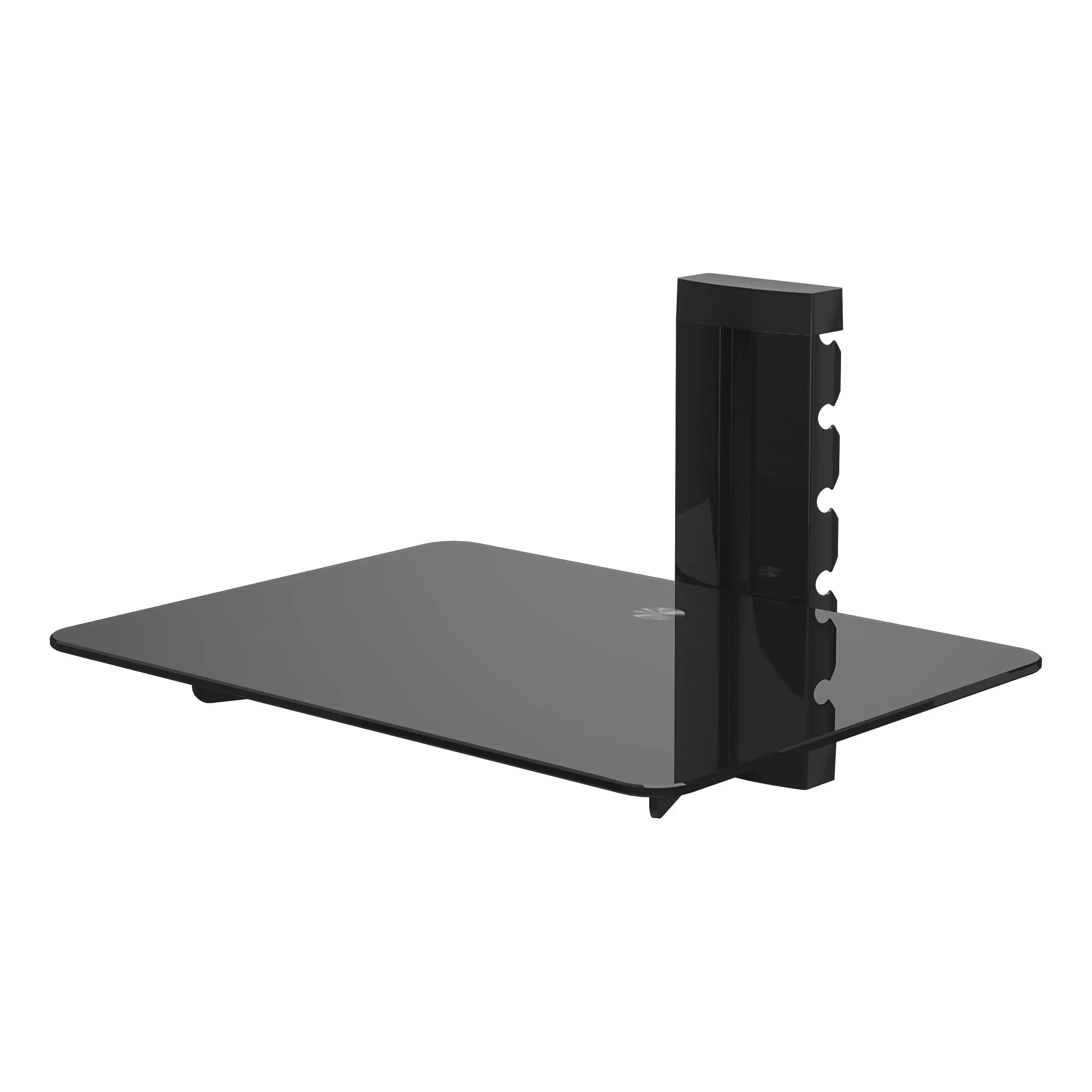 AVF AS100-a Single Shelf AV Wall Shelves. Black Glass