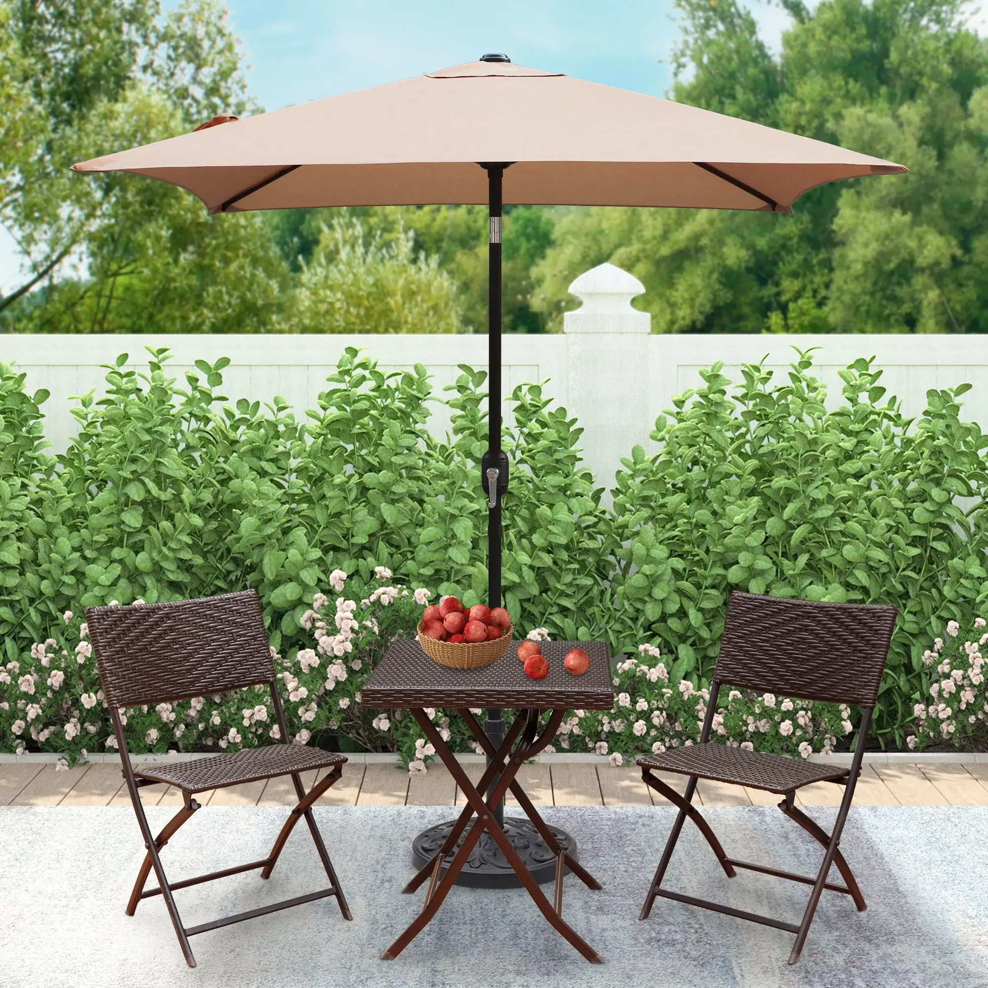 Abble 6.5 Feet Square Patio Umbrella - Tan