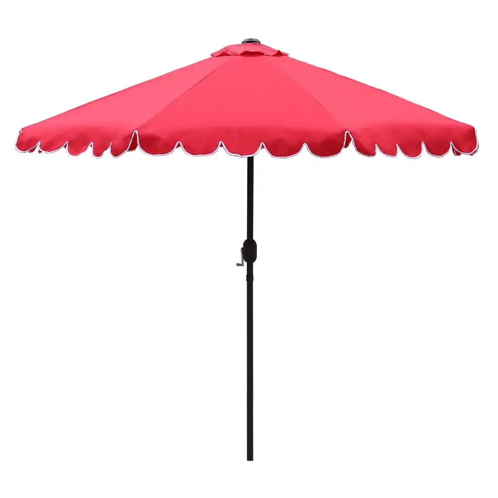 Abble 9ft Scallop Tilt Crank Patio Umbrella