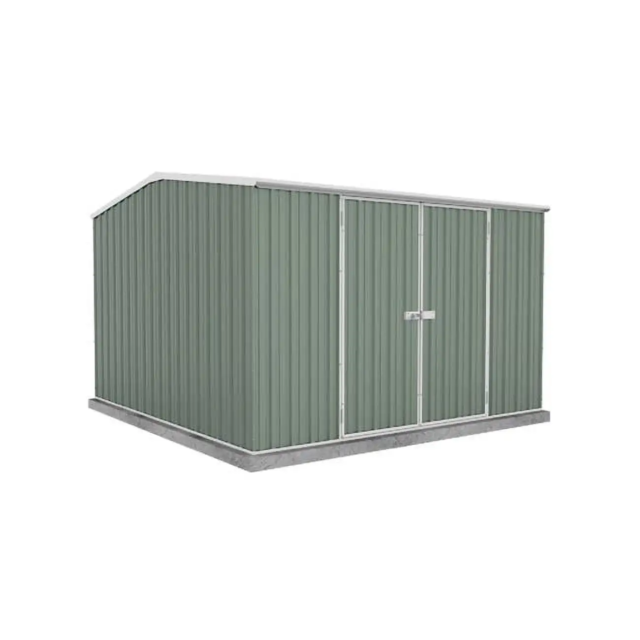 Absco AB1006 10 x 10 ft. Premier Metal Storage Shed. Pale Eucalypt