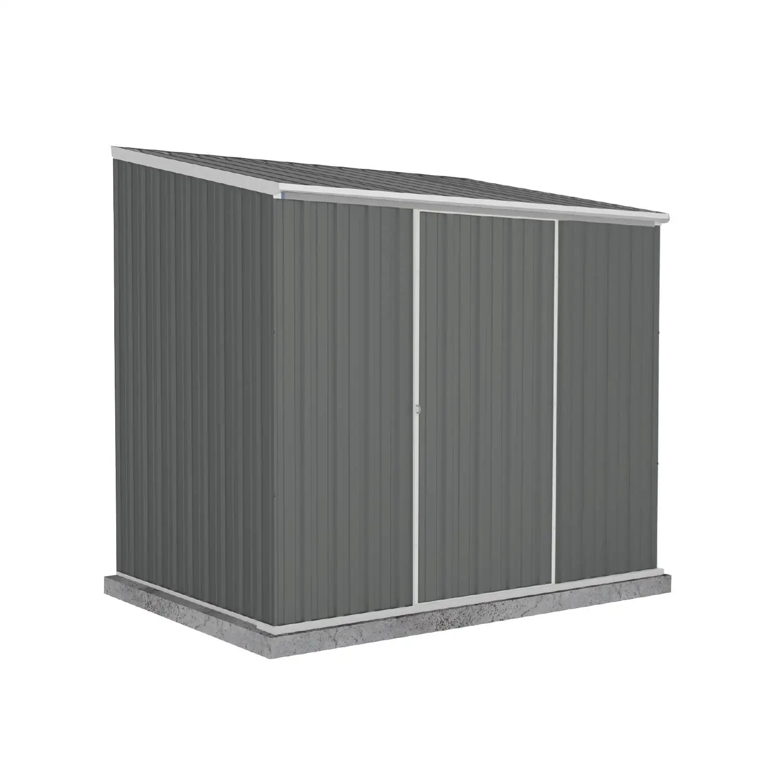 Absco EZI Slider 7' x 5' Metal Storage Shed - Woodland Gray