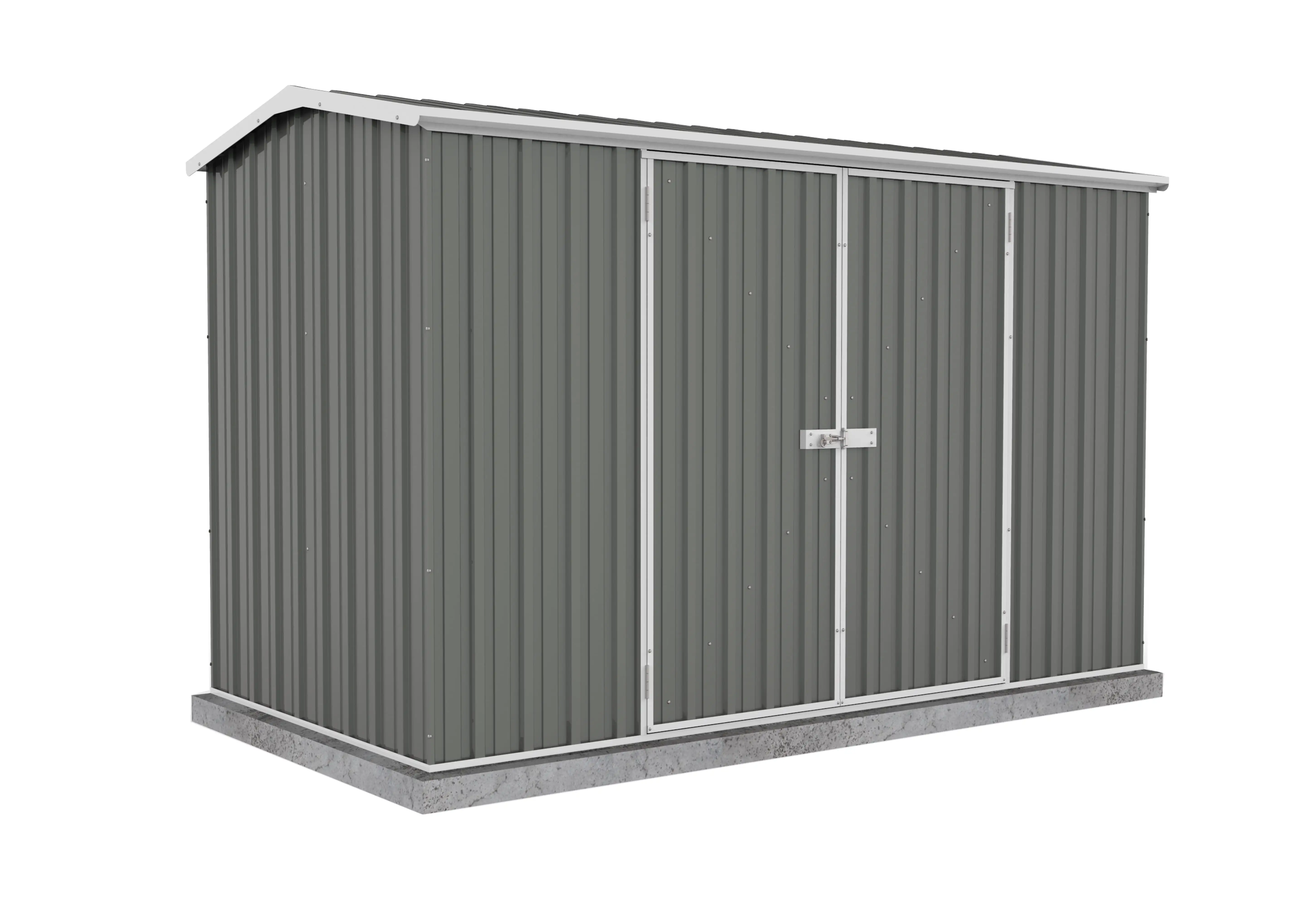 Absco Shed Premier 10 x 5 ft. Galvanized Steel and Metal Storage Shed. Gray