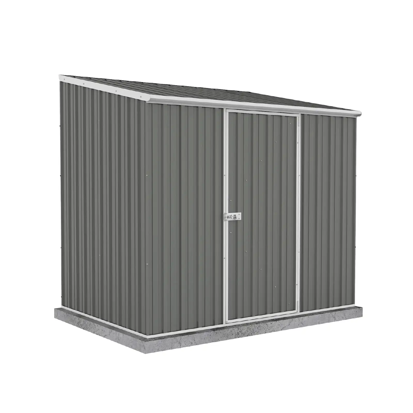 Absco Single Door Space Saver Metal Garden Shed 7.5' x 5' - Woodland Gray