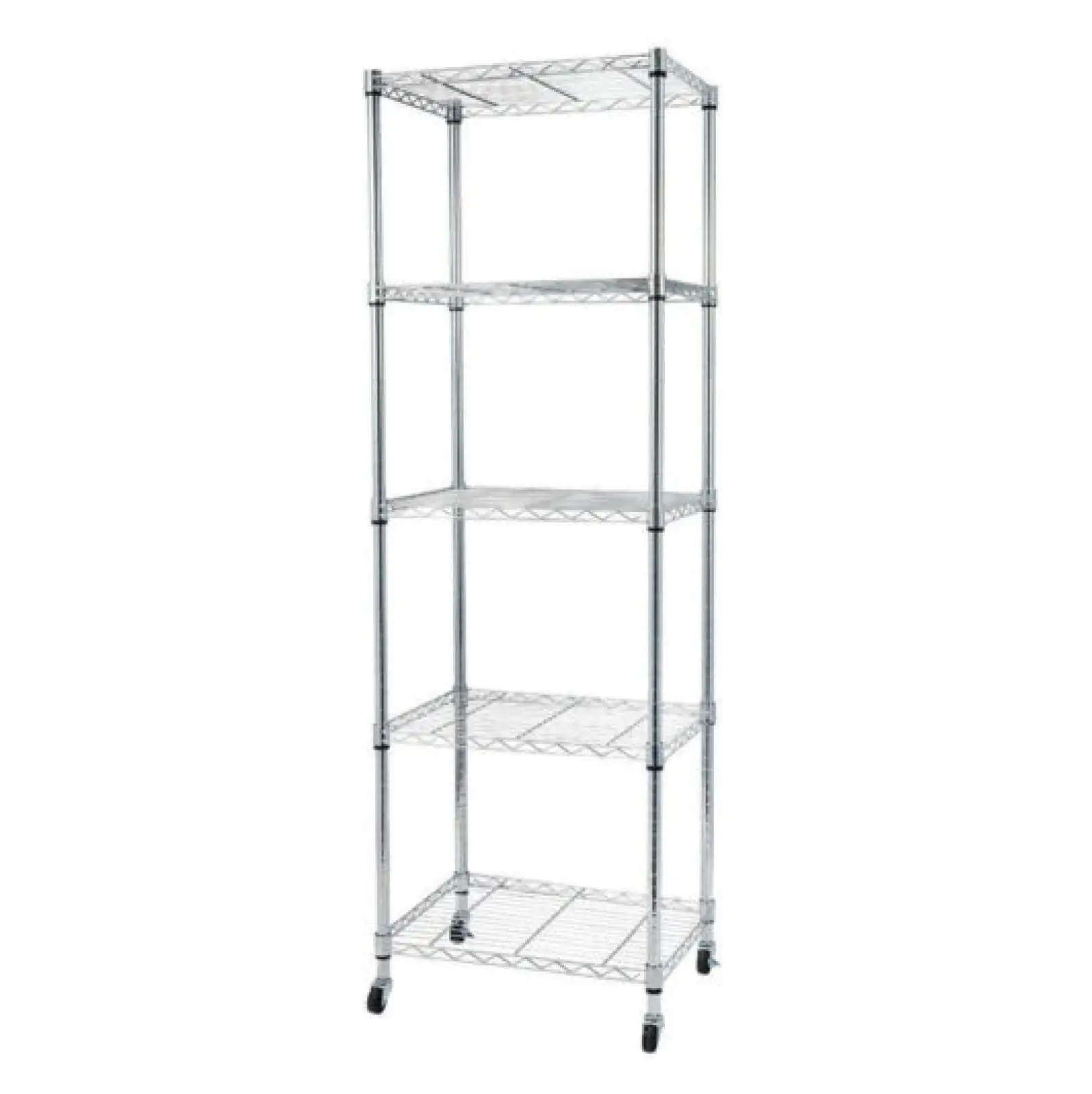 Adjustable Heavy Duty Wire Storage Shelving Unit NSF Metal Shelf Rack w/ Wheels