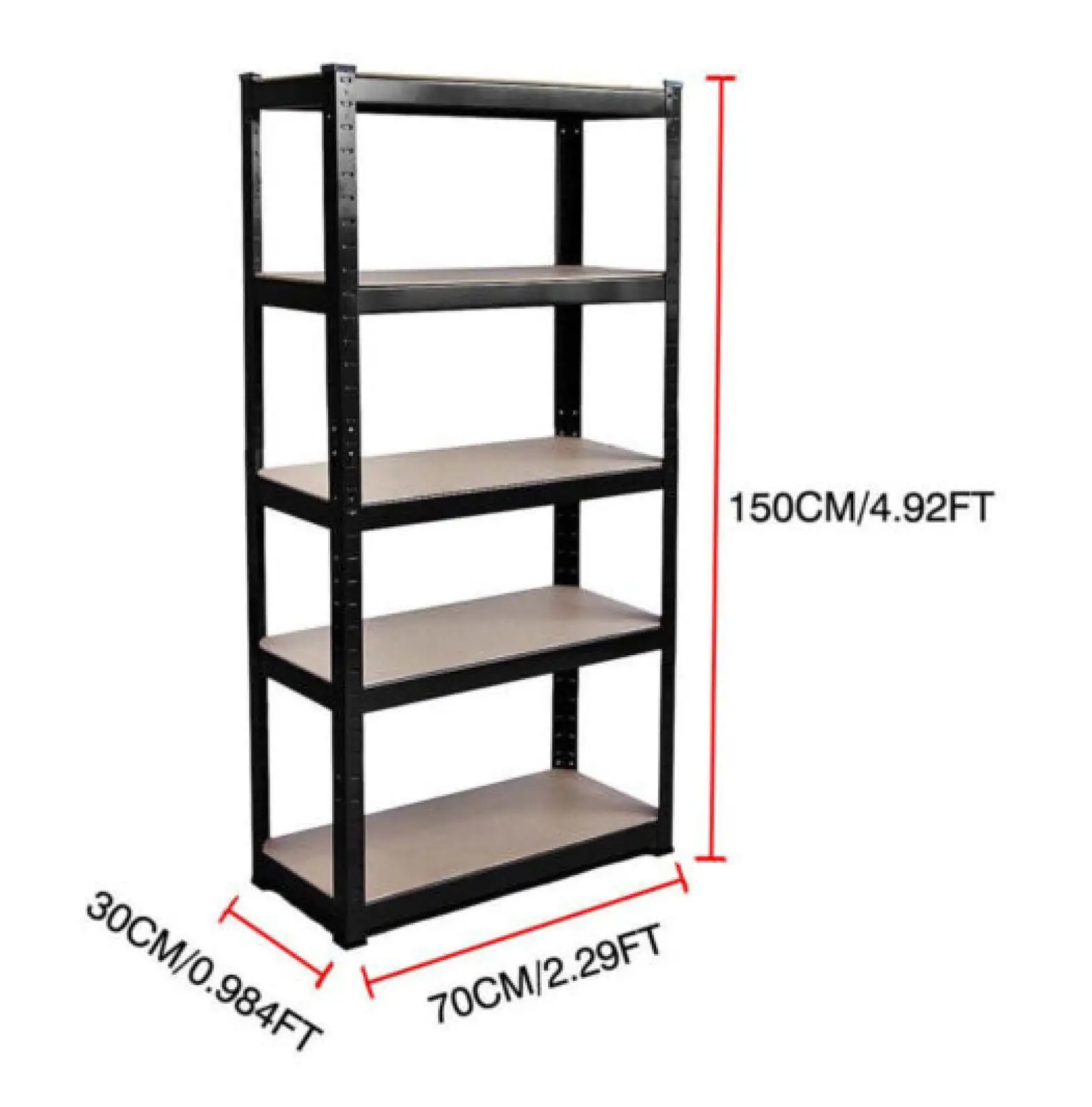 Adjustable Storage Garage Shelves Rack 5 Level Heavy Duty Steel Metal Shelf Unit