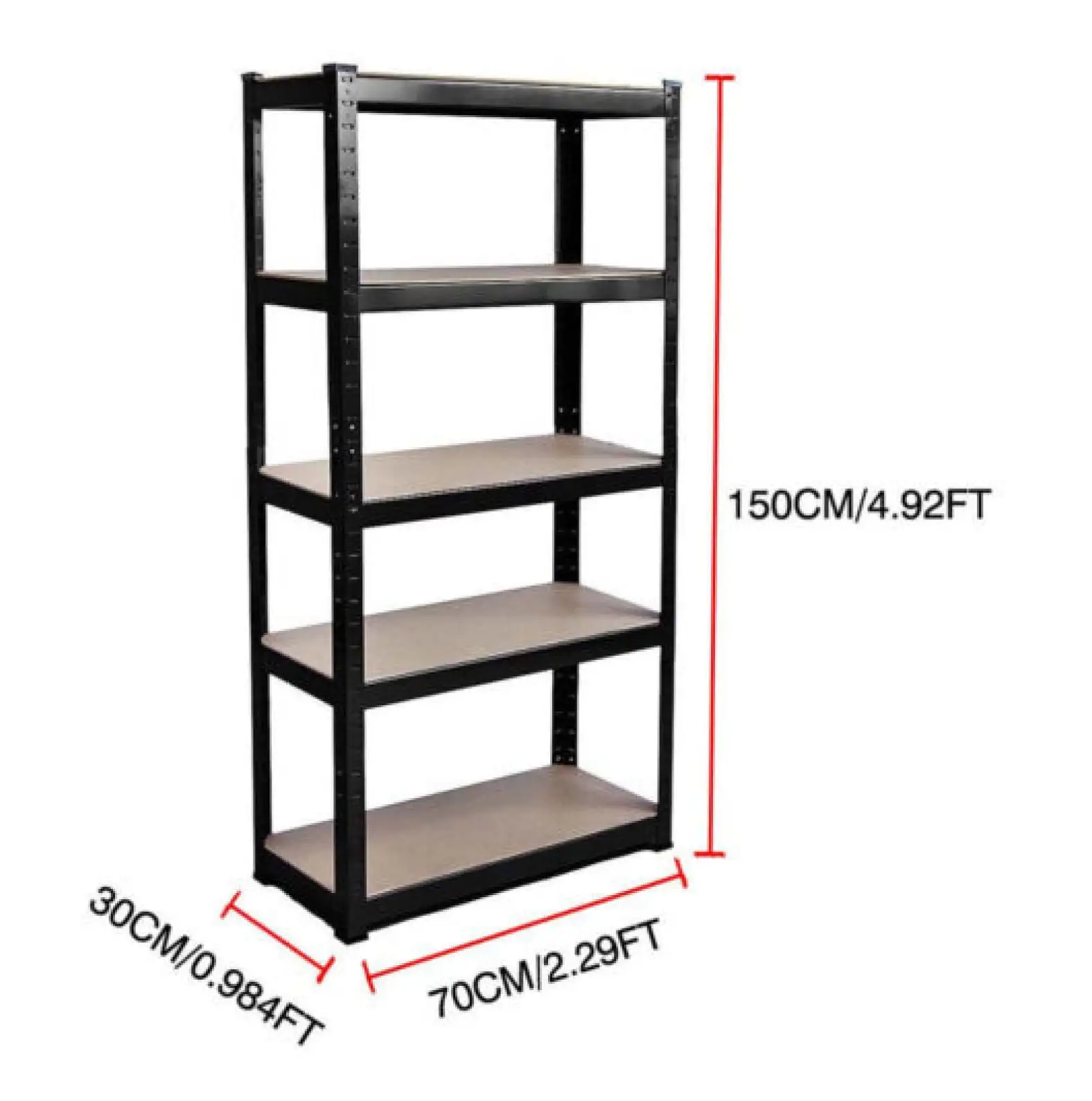 Adjustable Storage Garage Shelves Rack 5 Level Heavy Duty Steel Metal Shelf Unit