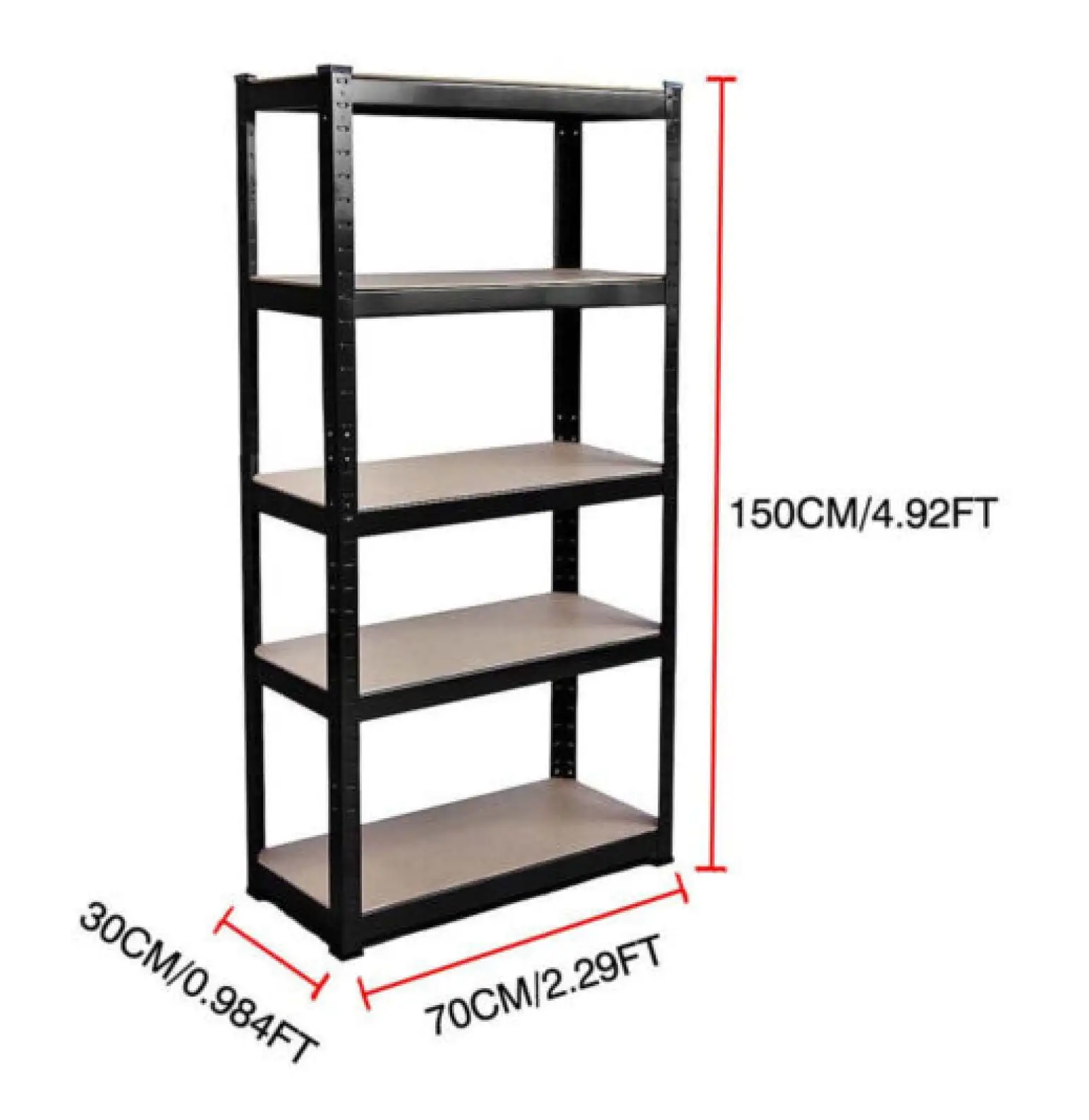 Adjustable Storage Garage Shelves Rack 5 Level Heavy Duty Steel Metal Shelf Unit