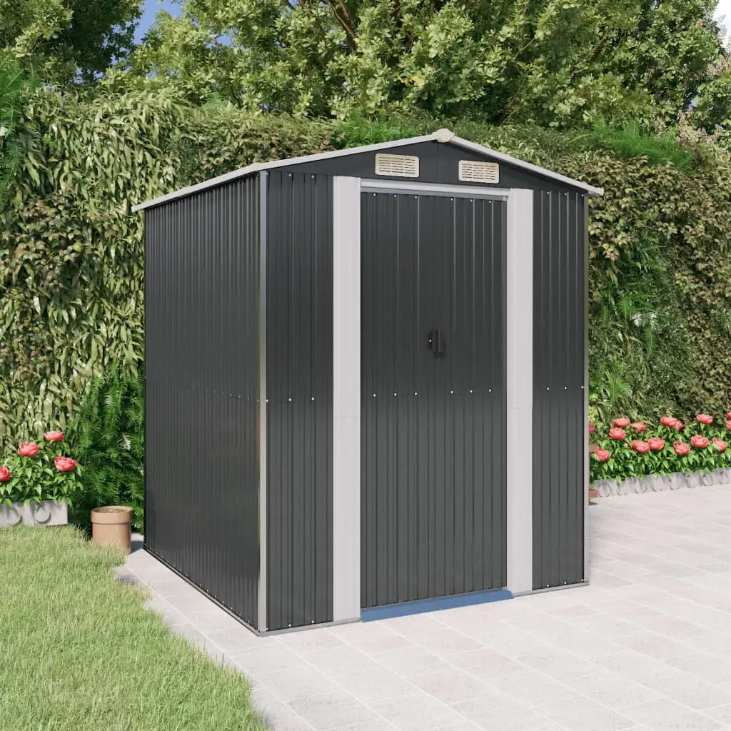 Aibecy Garden Shed Anthracite 75.6x75.2x87.8 Galvanized Steel